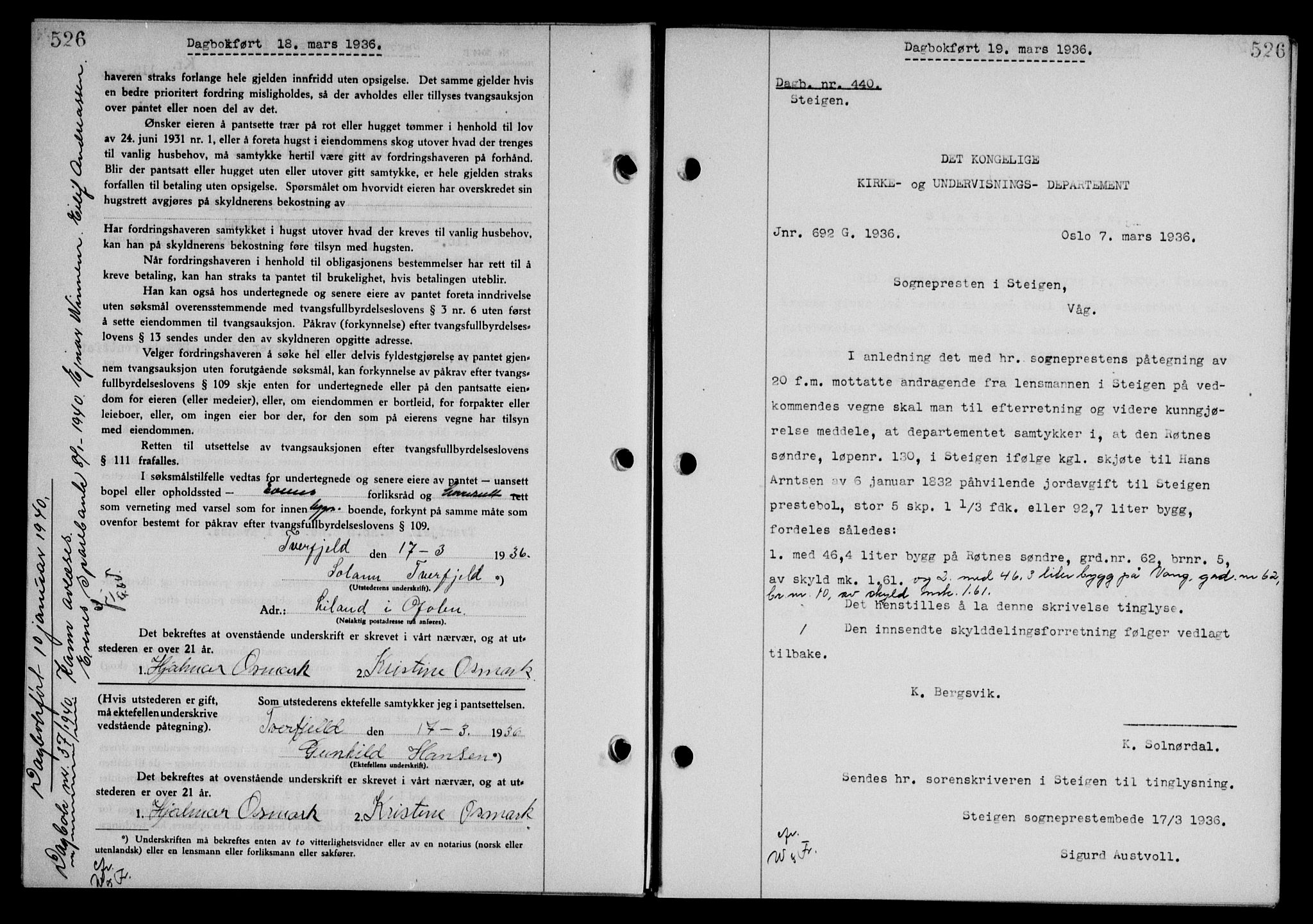 Steigen og Ofoten sorenskriveri, SAT/A-0030/1/2/2C/L0026: Mortgage book no. 30, 1935-1936, Deed date: 19.03.1936