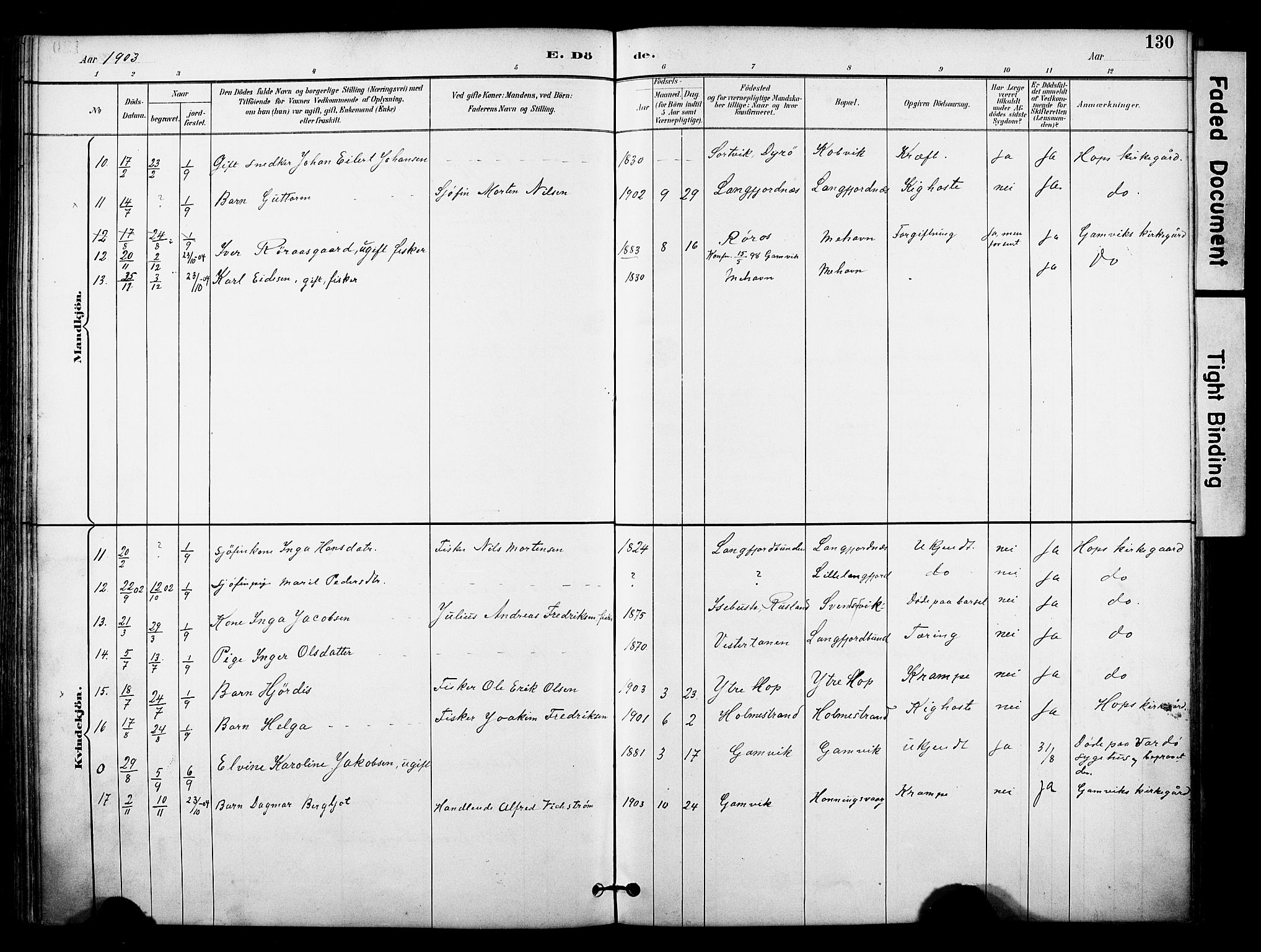 Tana sokneprestkontor, SATØ/S-1334/H/Ha/L0006kirke: Parish register (official) no. 6, 1892-1908, p. 130