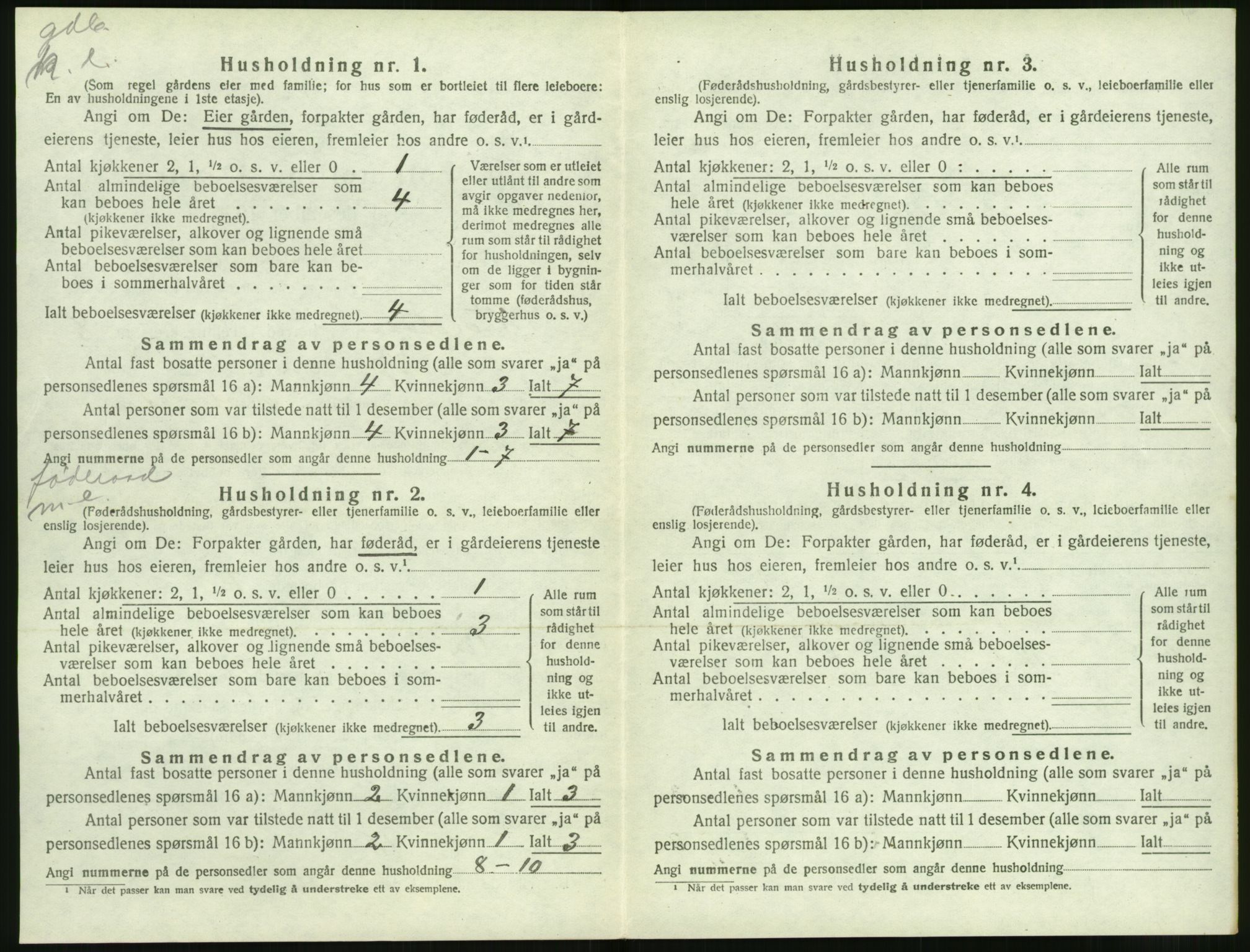 SAT, 1920 census for Volda, 1920, p. 759