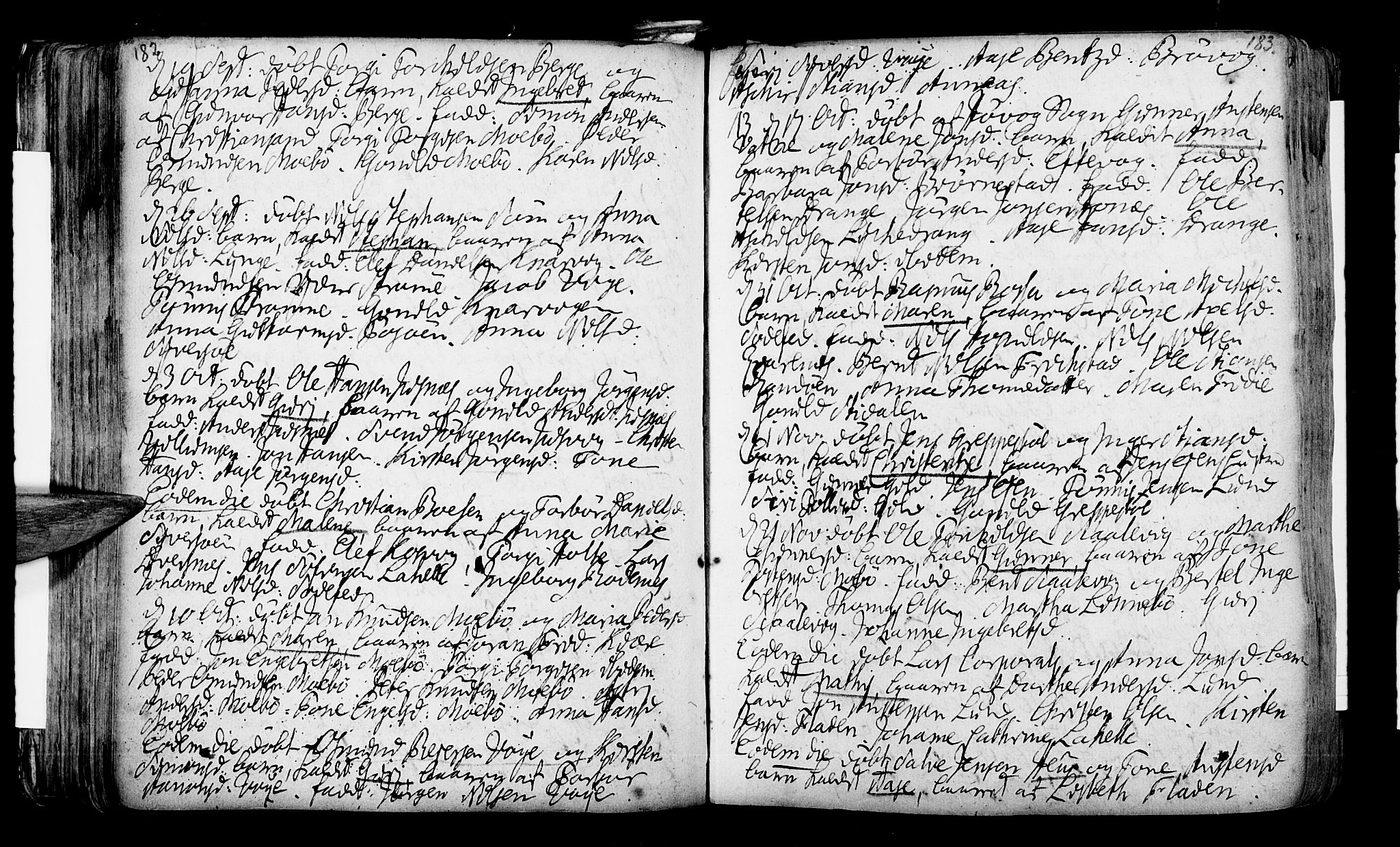 Oddernes sokneprestkontor, SAK/1111-0033/F/Fa/Faa/L0002: Parish register (official) no. A 2, 1719-1764, p. 182-183