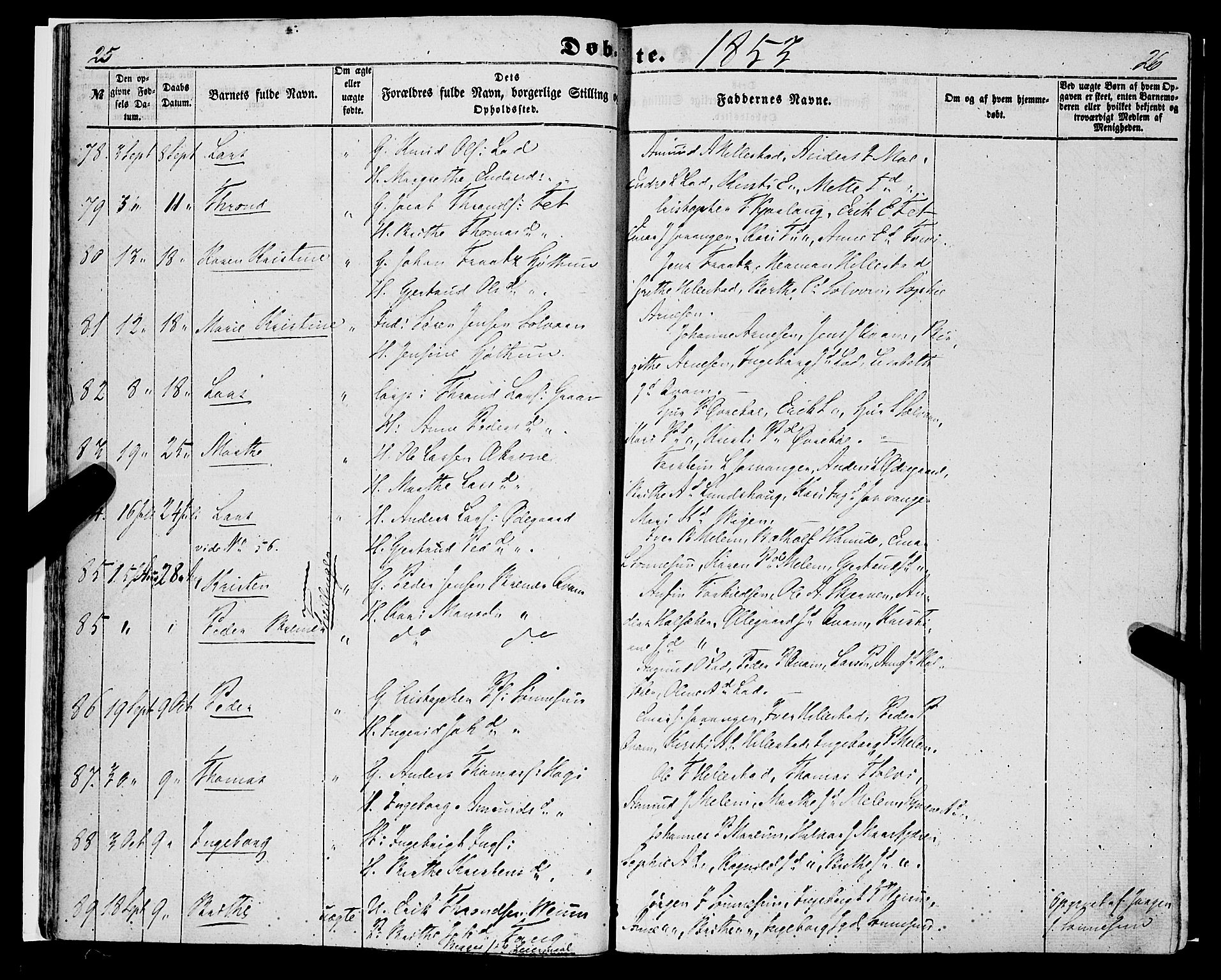 Hafslo sokneprestembete, AV/SAB-A-80301/H/Haa/Haaa/L0009: Parish register (official) no. A 9, 1852-1873, p. 25-26