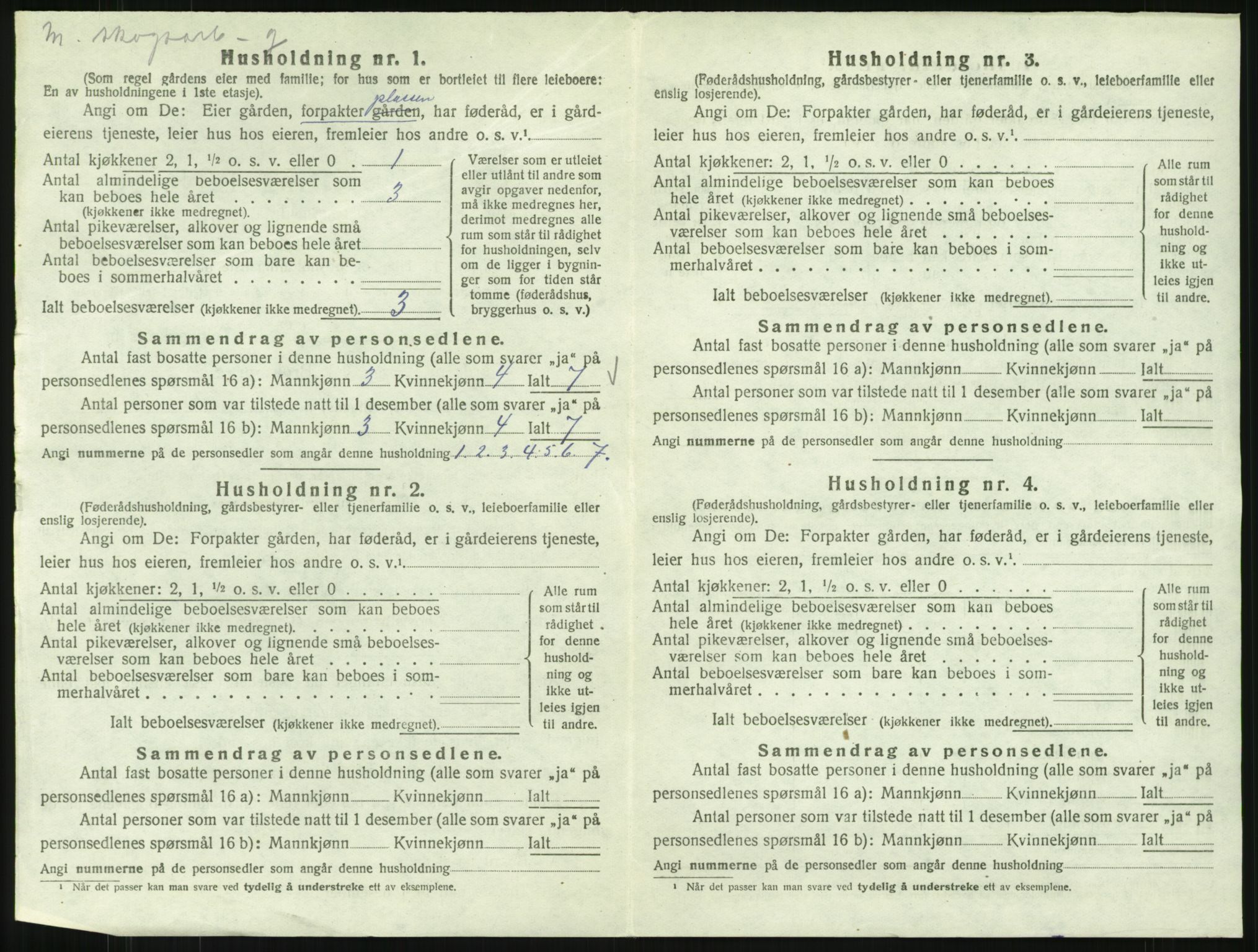 SAH, 1920 census for Romedal, 1920, p. 1938