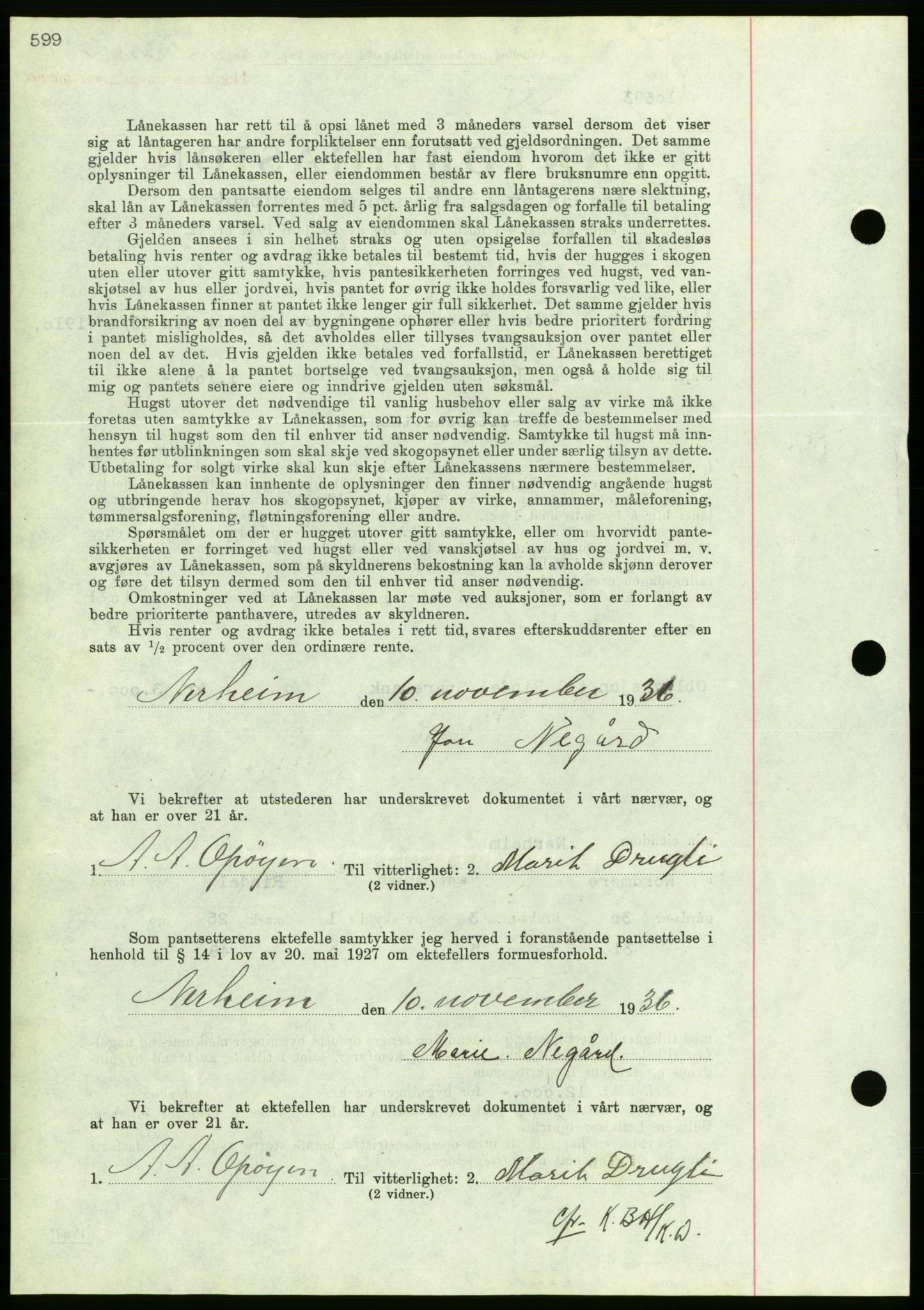 Nordmøre sorenskriveri, AV/SAT-A-4132/1/2/2Ca/L0090: Mortgage book no. B80, 1936-1937, Diary no: : 2823/1936