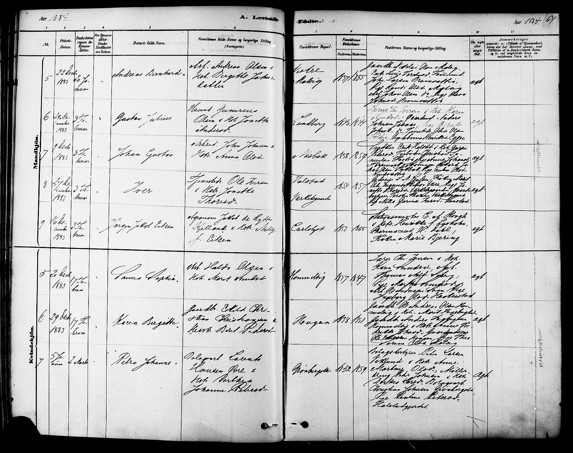 Ministerialprotokoller, klokkerbøker og fødselsregistre - Sør-Trøndelag, SAT/A-1456/616/L0410: Parish register (official) no. 616A07, 1878-1893, p. 64