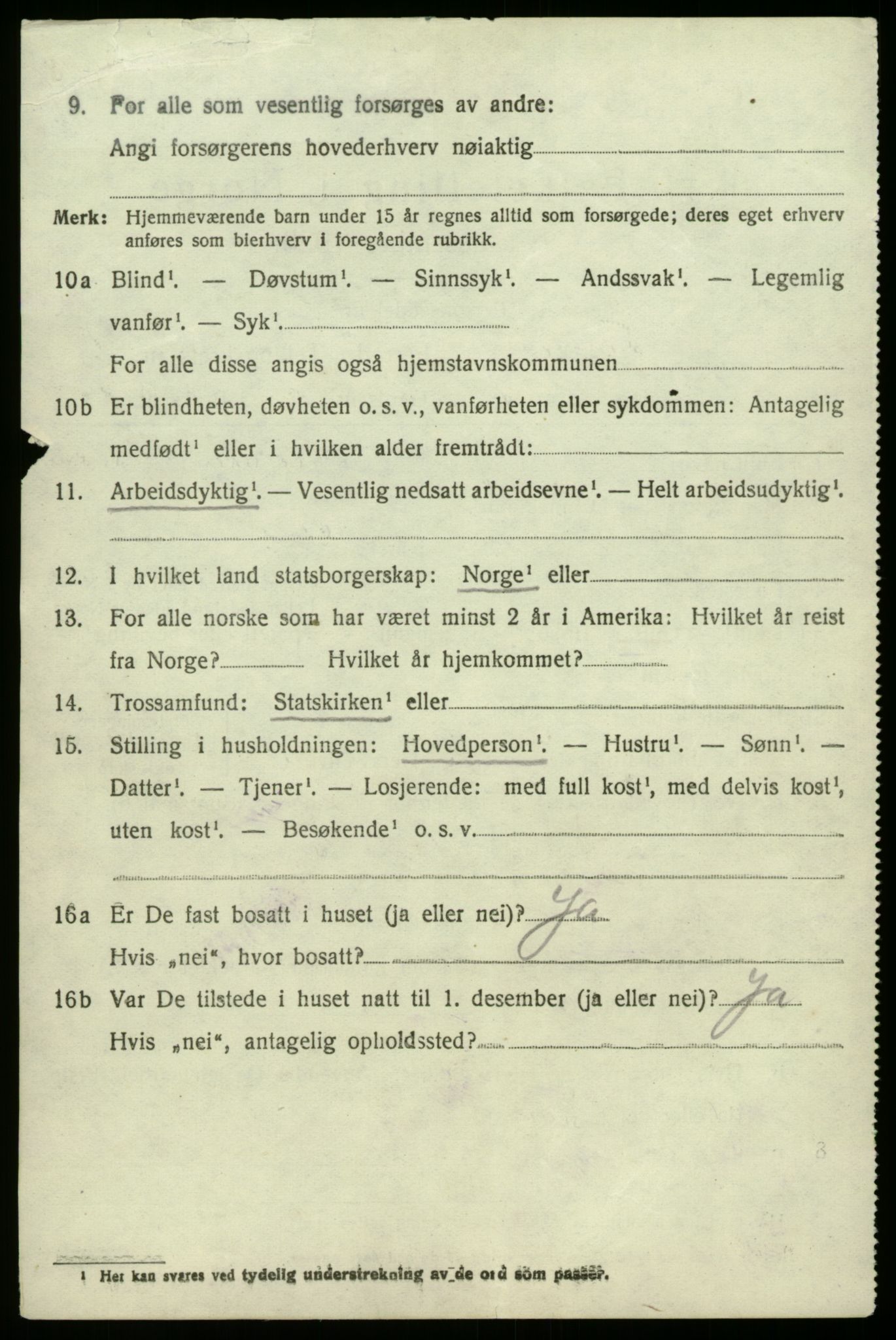 SAB, 1920 census for Fana, 1920, p. 3622