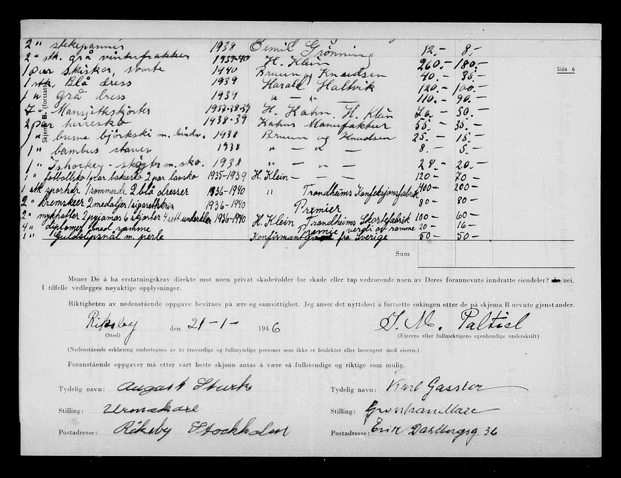 Justisdepartementet, Tilbakeføringskontoret for inndratte formuer, AV/RA-S-1564/H/Hc/Hcb/L0915: --, 1945-1947, p. 94