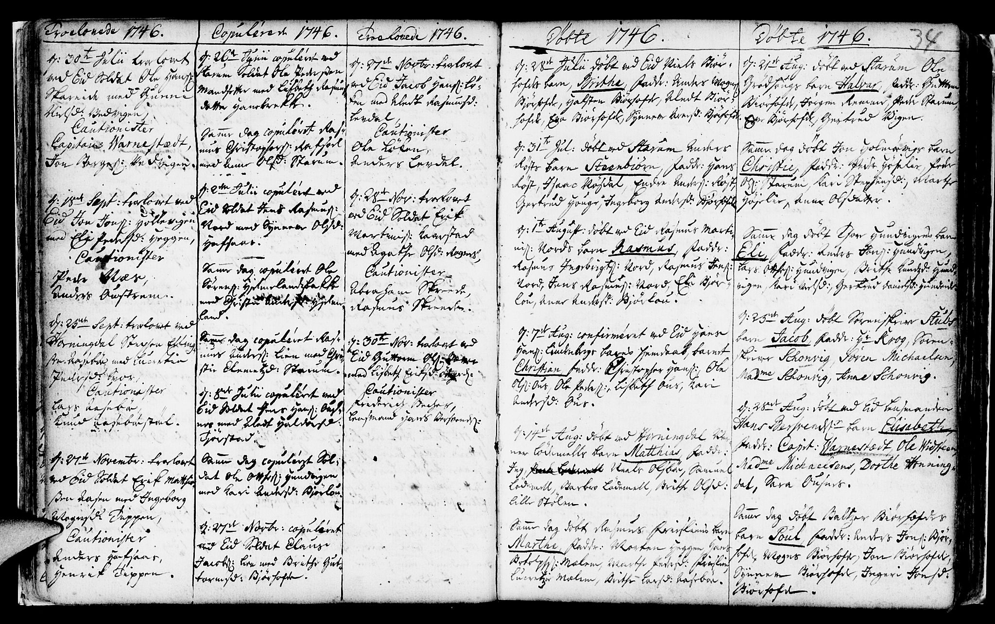 Eid sokneprestembete, AV/SAB-A-82301/H/Haa/Haaa/L0002: Parish register (official) no. A 2, 1741-1769, p. 34