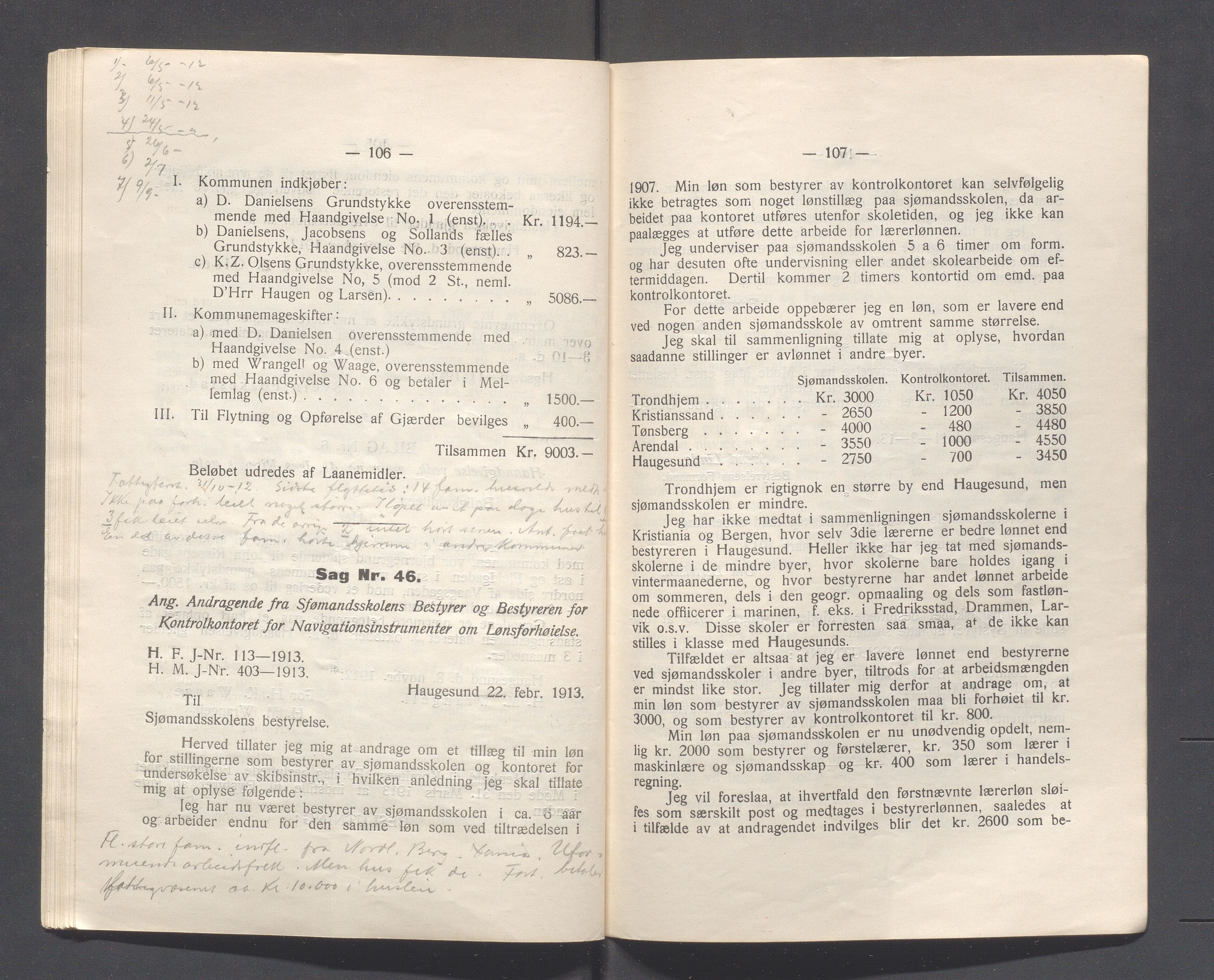 Haugesund kommune - Formannskapet og Bystyret, IKAR/A-740/A/Abb/L0002: Bystyreforhandlinger, 1908-1917, p. 485