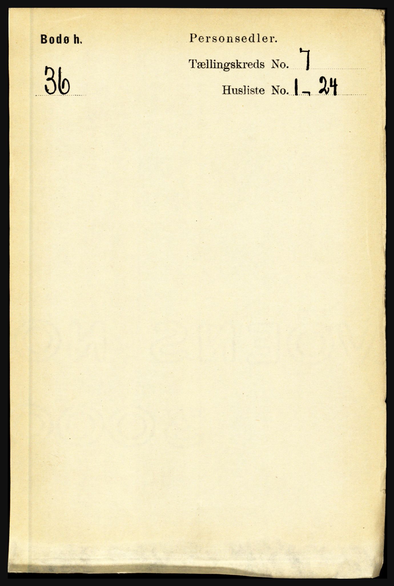 RA, 1891 census for 1843 Bodø, 1891, p. 4629