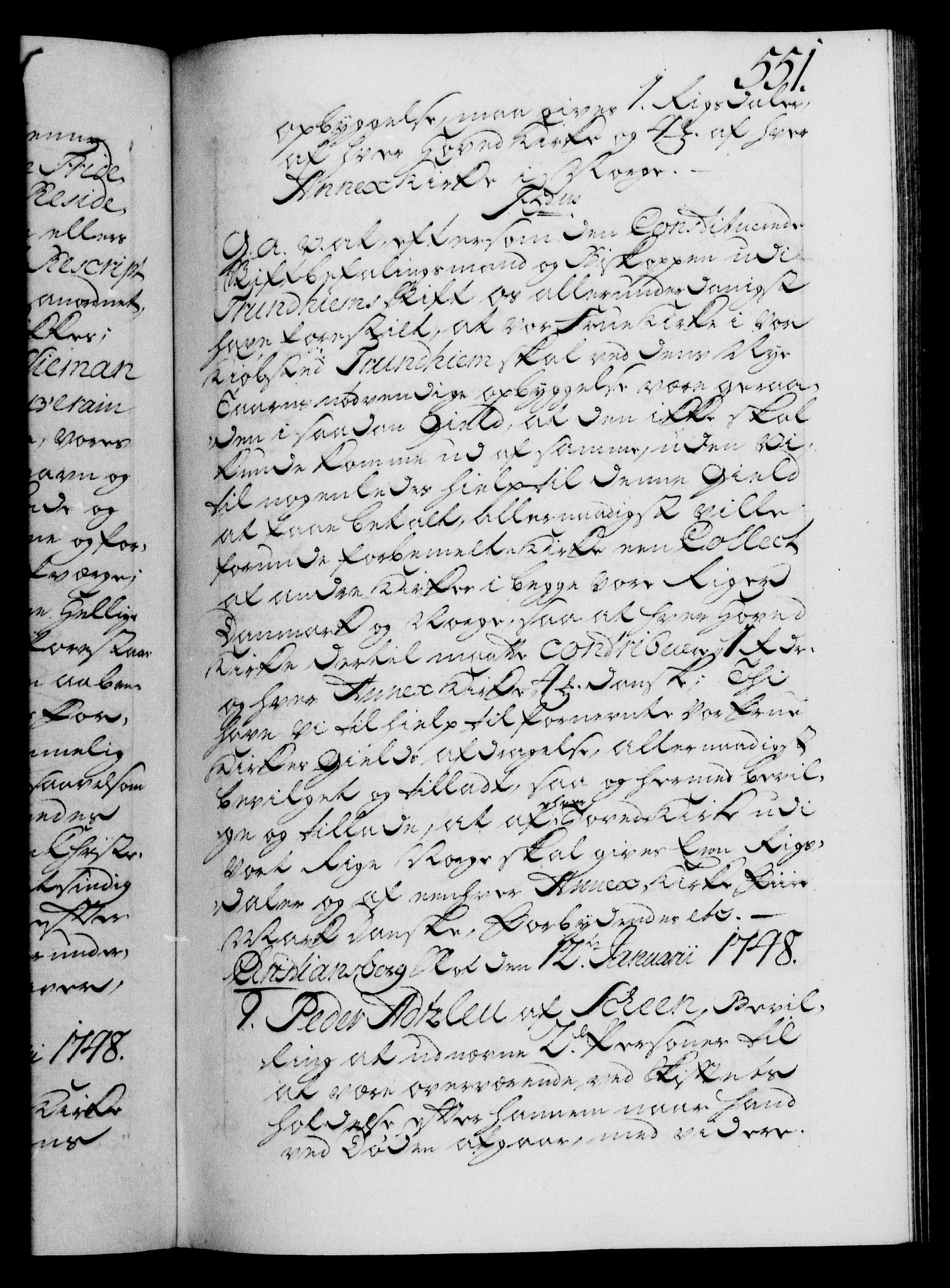 Danske Kanselli 1572-1799, AV/RA-EA-3023/F/Fc/Fca/Fcaa/L0035: Norske registre, 1746-1748, p. 551a