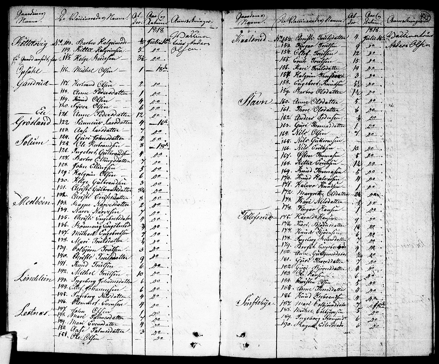 Nes kirkebøker, AV/SAKO-A-236/F/Fa/L0006: Parish register (official) no. 6, 1808-1814, p. 474-475