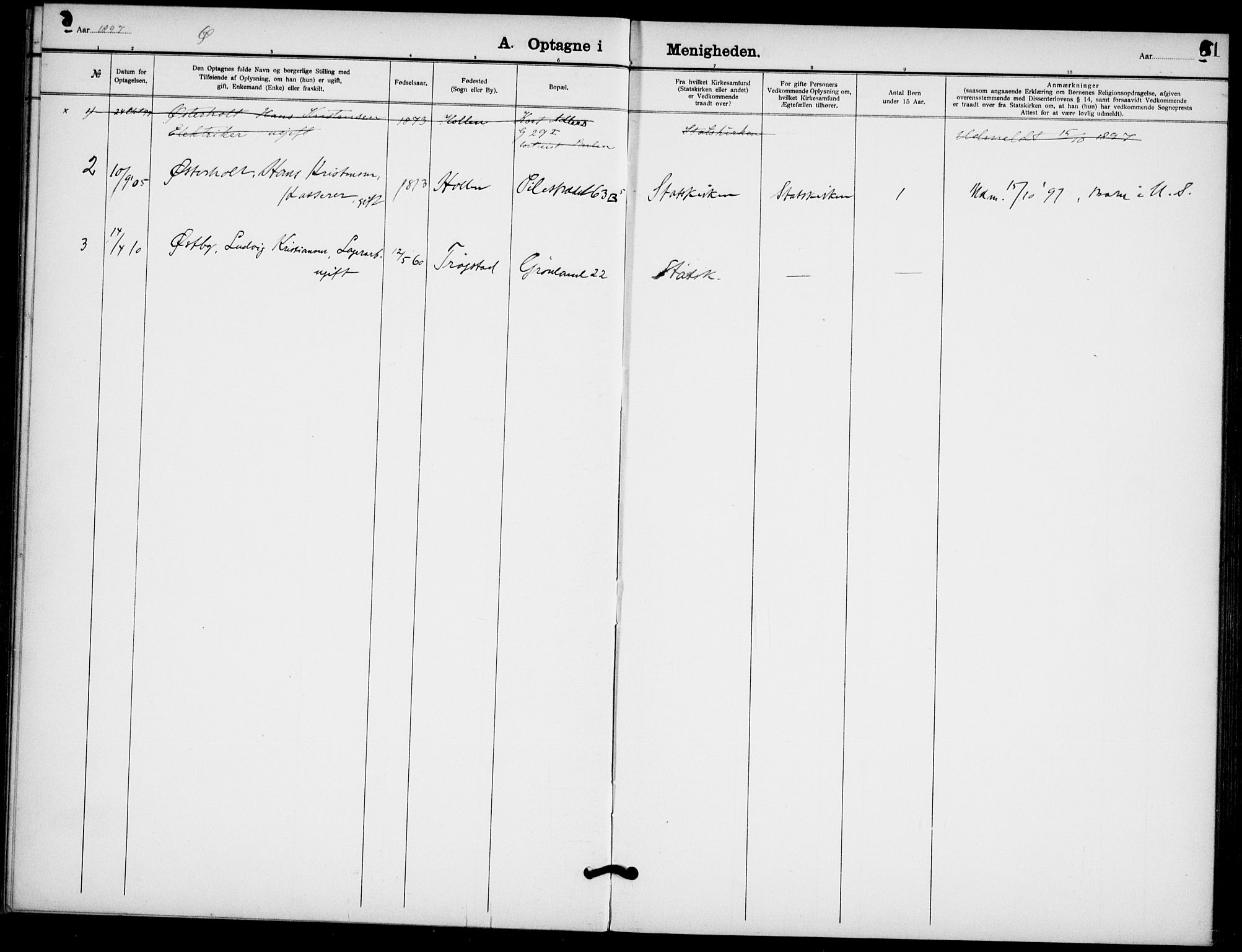 Broderskapets kirke Oslo , SAO/PAO-0221/A/L0001: Dissenter register no. 1, 1880-1935, p. 81