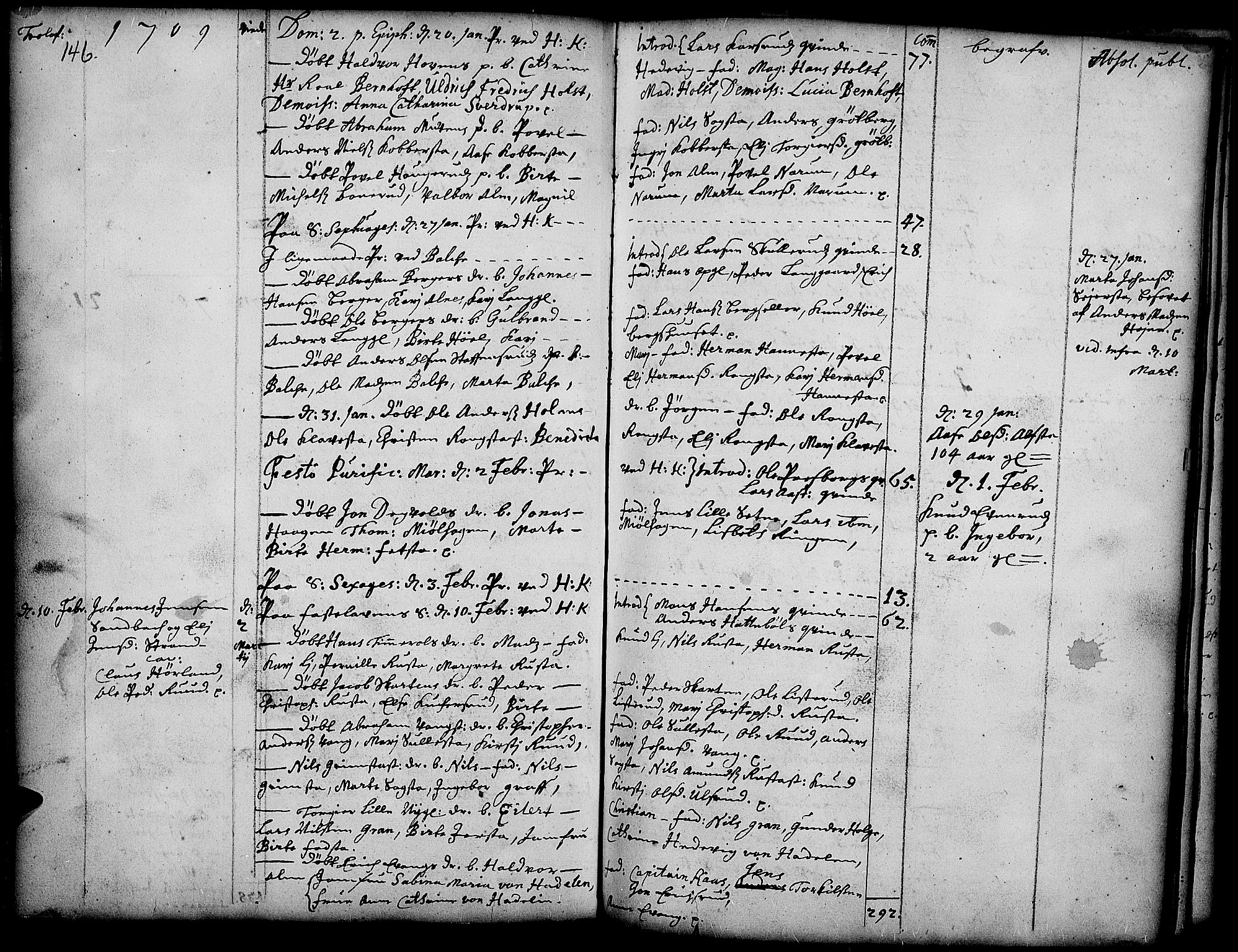 Toten prestekontor, SAH/PREST-102/H/Ha/Haa/L0001: Parish register (official) no. 1, 1695-1713, p. 146