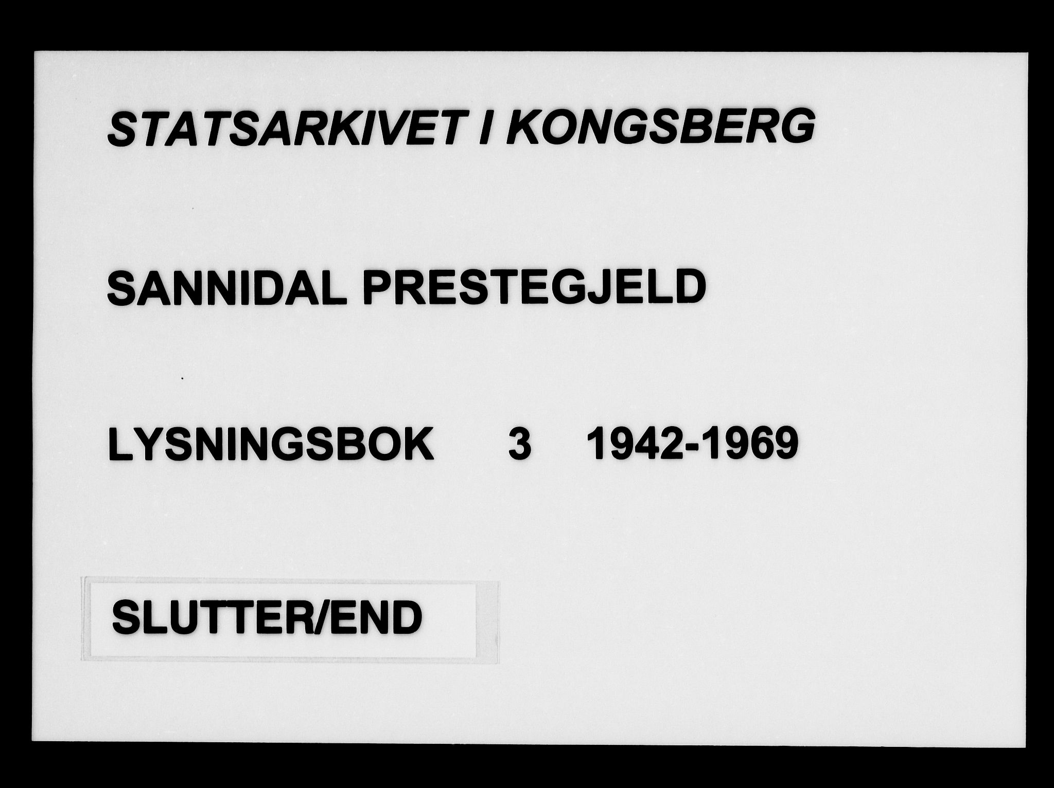 Sannidal kirkebøker, SAKO/A-296/H/Ha/L0003: Banns register no. 3, 1942-1969