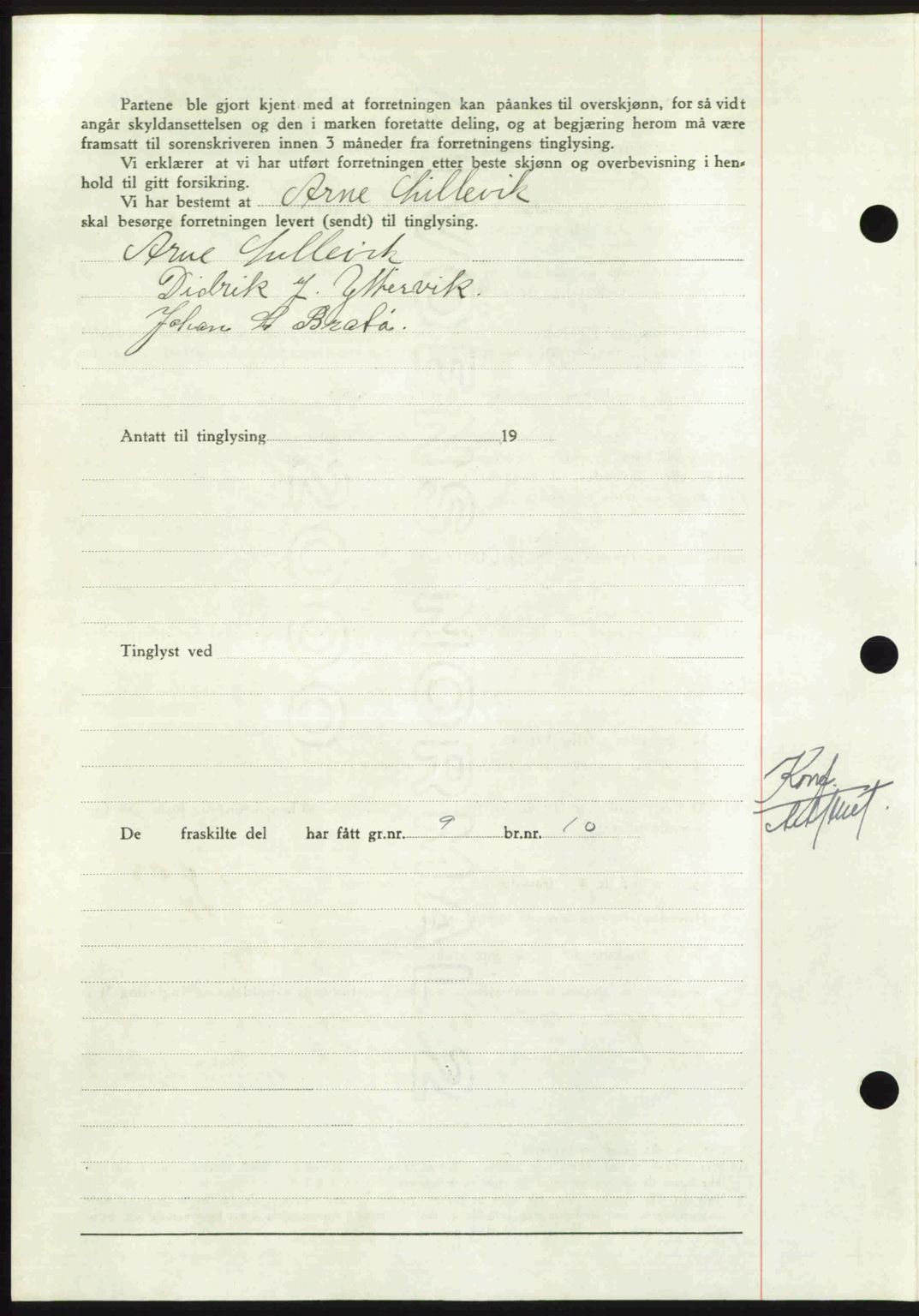 Nordmøre sorenskriveri, AV/SAT-A-4132/1/2/2Ca: Mortgage book no. A116, 1950-1950, Diary no: : 2917/1950