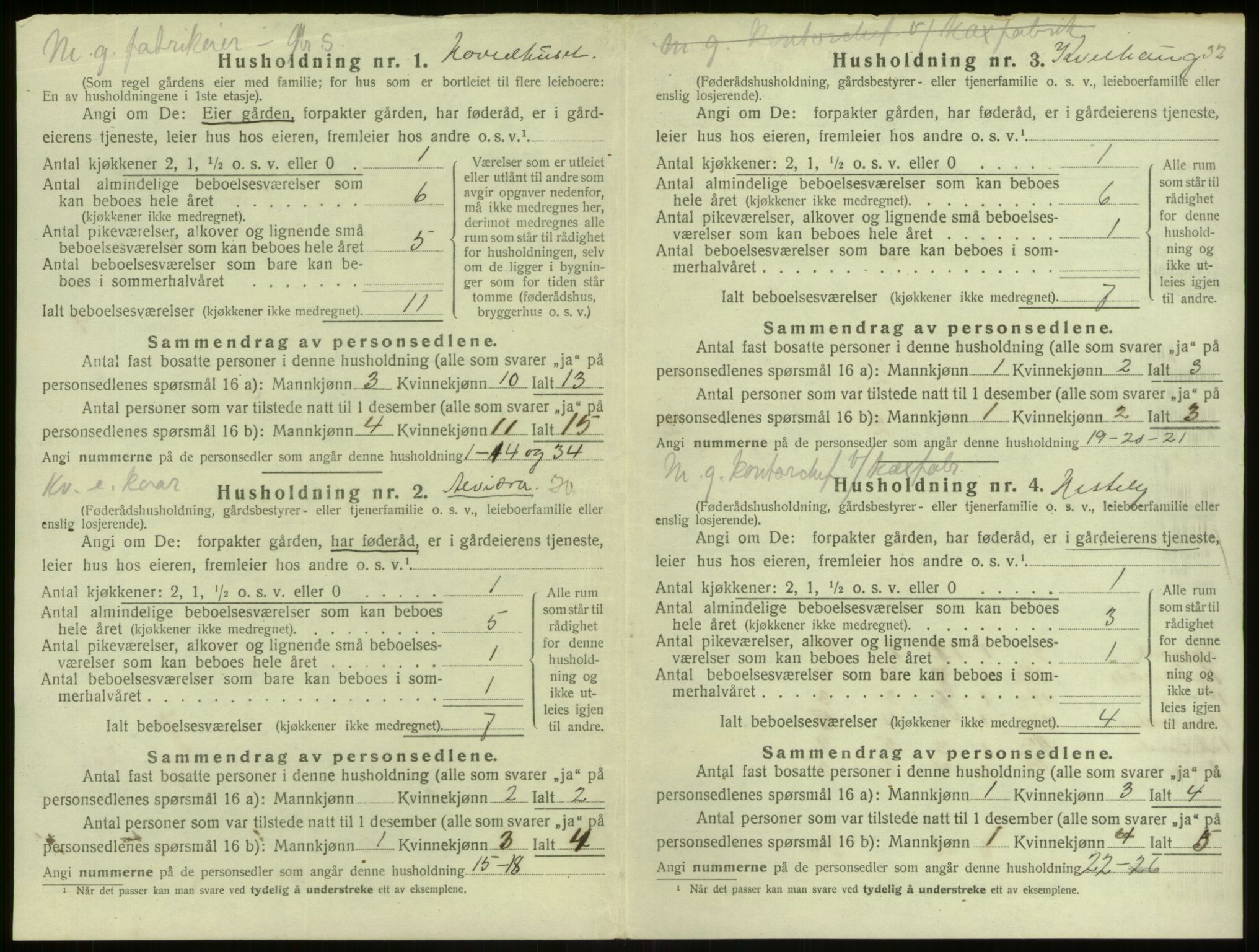 SAB, 1920 census for Alversund, 1920, p. 669