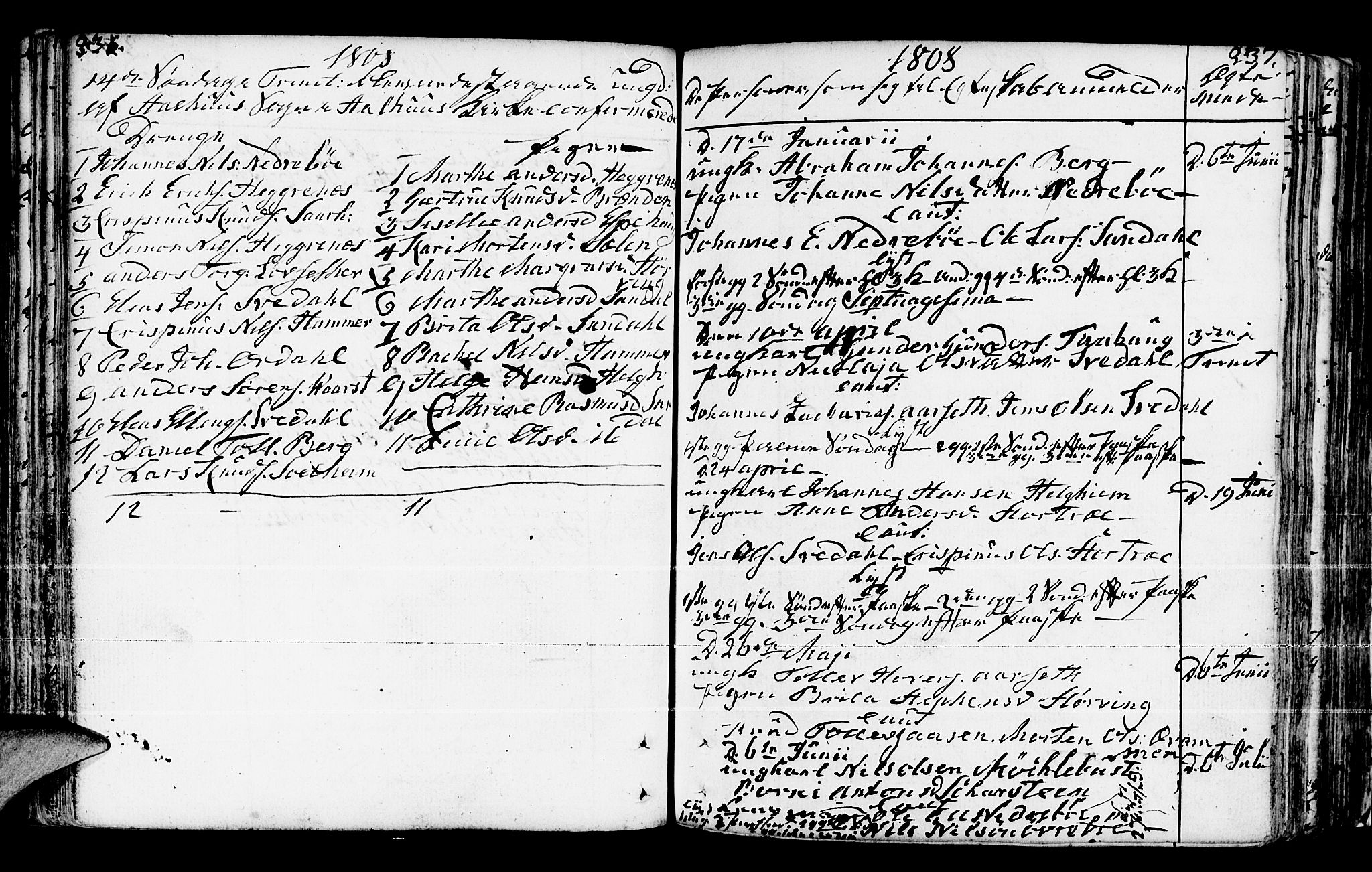 Jølster sokneprestembete, SAB/A-80701/H/Haa/Haaa/L0005: Parish register (official) no. A 5, 1790-1821, p. 236-237