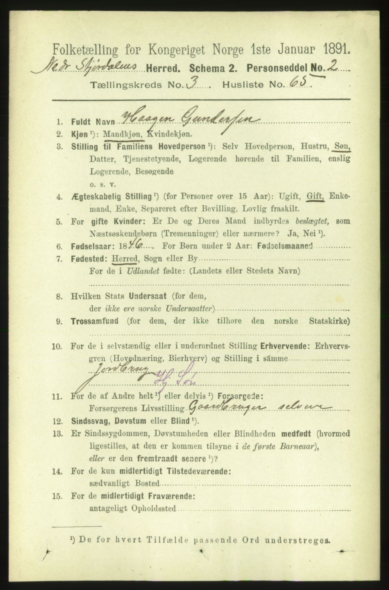 RA, 1891 census for 1714 Nedre Stjørdal, 1891, p. 1414