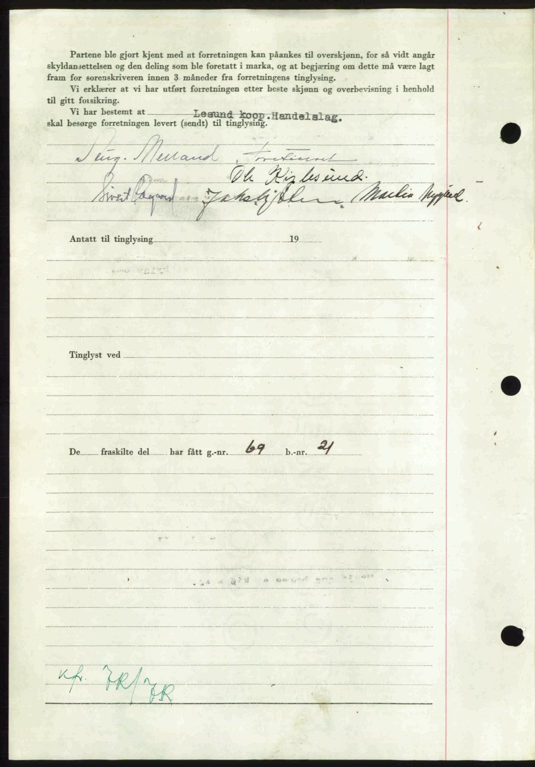 Nordmøre sorenskriveri, AV/SAT-A-4132/1/2/2Ca: Mortgage book no. A116, 1950-1950, Diary no: : 3660/1950