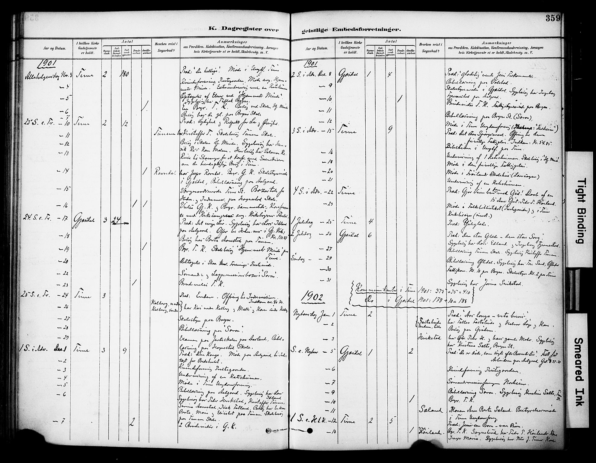 Lye sokneprestkontor, SAST/A-101794/001/30BA/L0011: Parish register (official) no. A 9, 1893-1903, p. 359