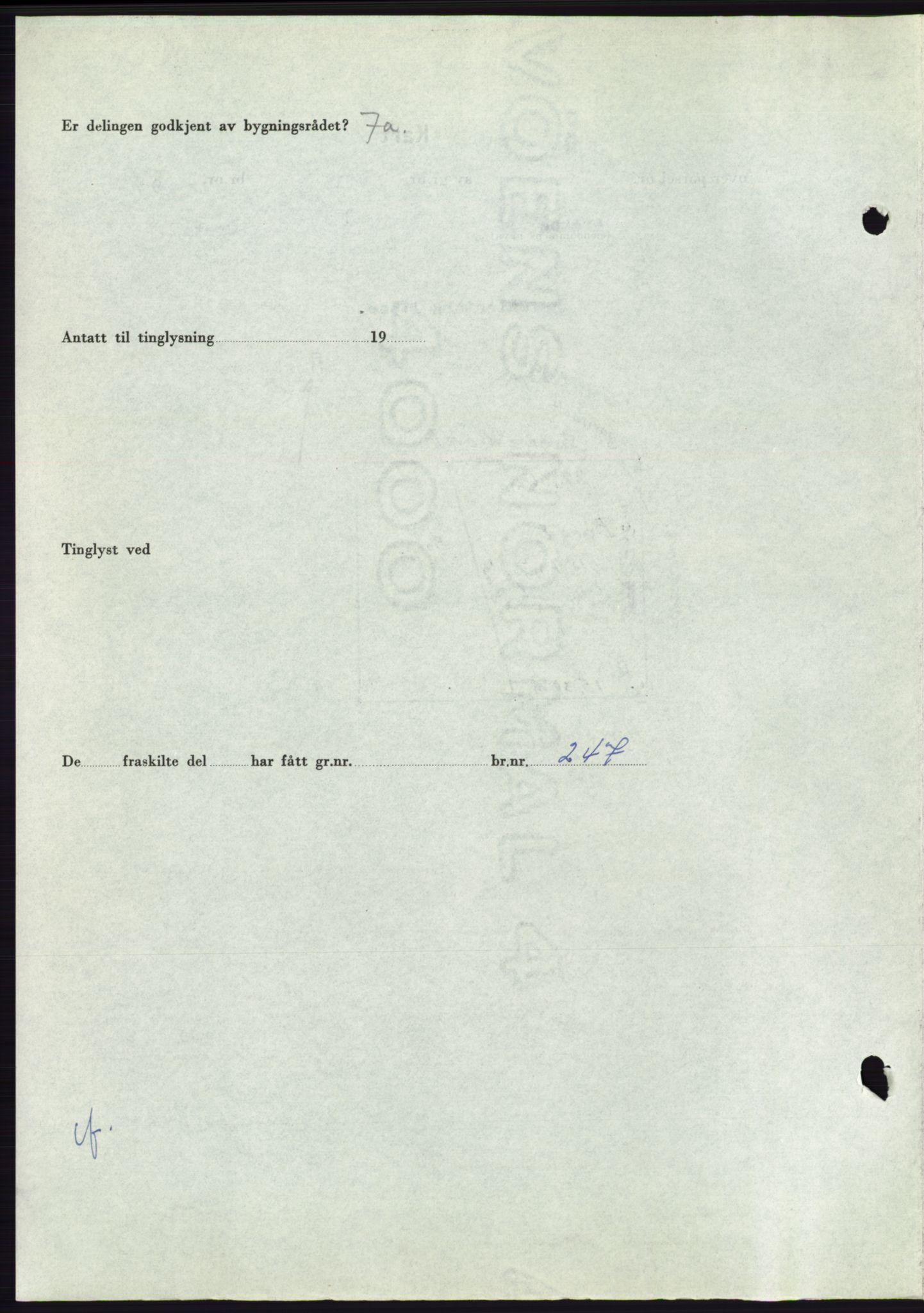 Søre Sunnmøre sorenskriveri, AV/SAT-A-4122/1/2/2C/L0099: Mortgage book no. 25A, 1954-1954, Diary no: : 2592/1954