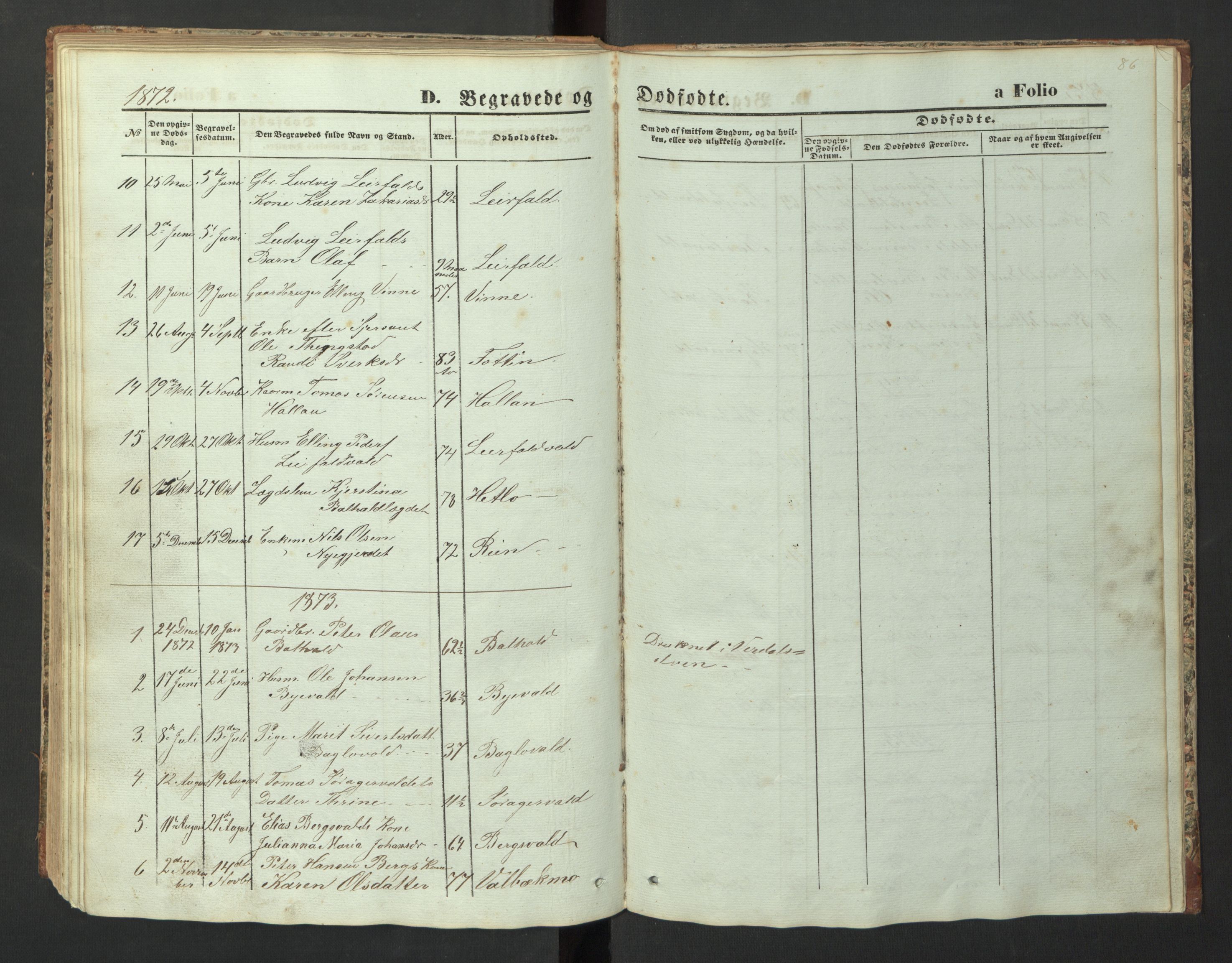 Ministerialprotokoller, klokkerbøker og fødselsregistre - Nord-Trøndelag, SAT/A-1458/726/L0271: Parish register (copy) no. 726C02, 1869-1897, p. 86