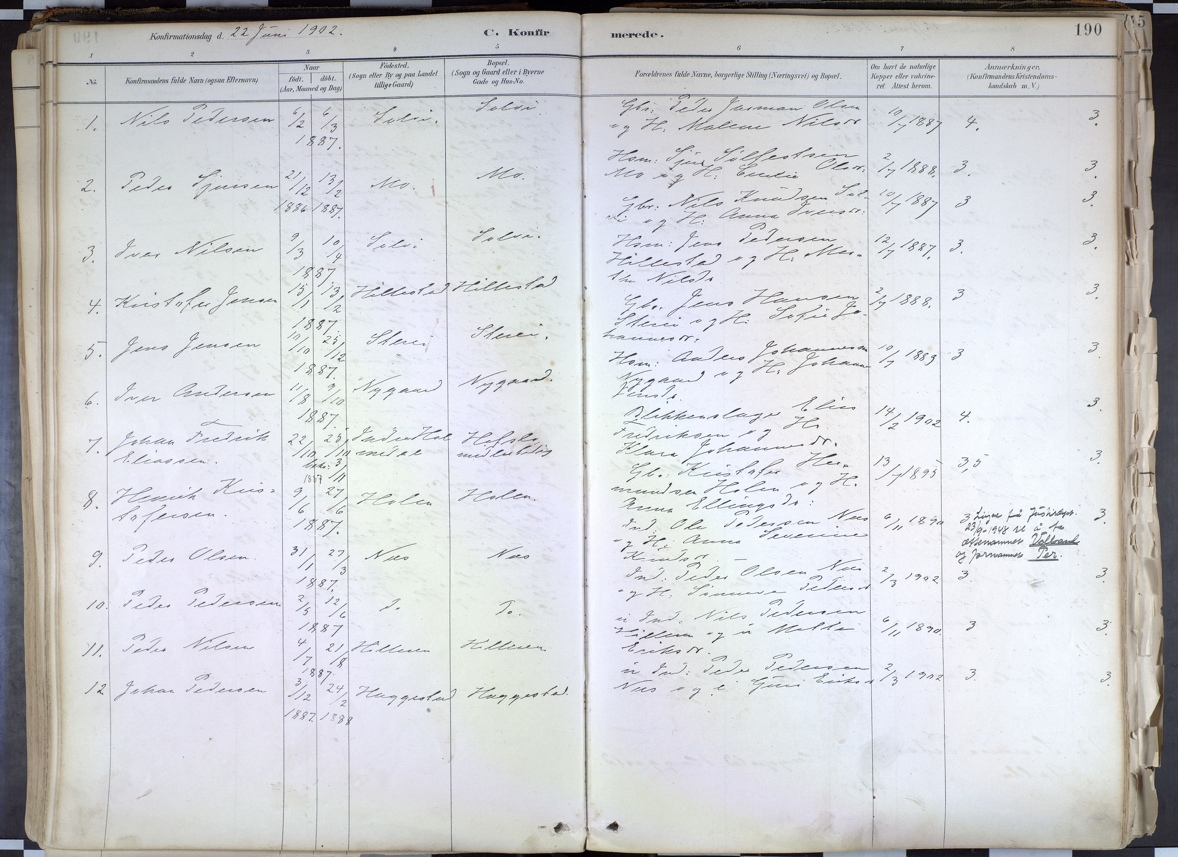 Hafslo sokneprestembete, SAB/A-80301/H/Haa/Haab/L0001: Parish register (official) no. B 1, 1886-1945, p. 190