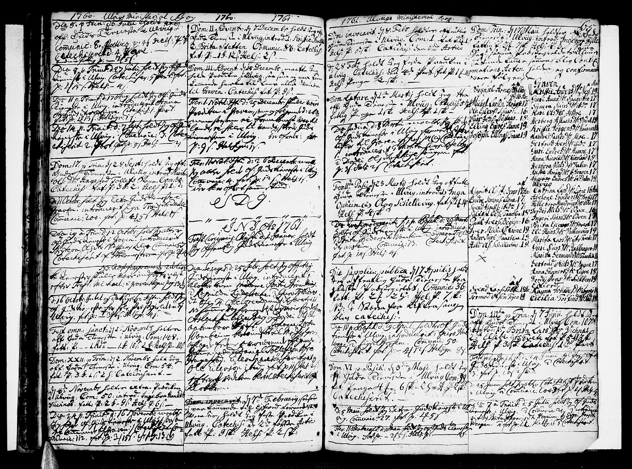 Ulvik sokneprestembete, SAB/A-78801/H/Haa: Parish register (official) no. A 10, 1745-1792, p. 65