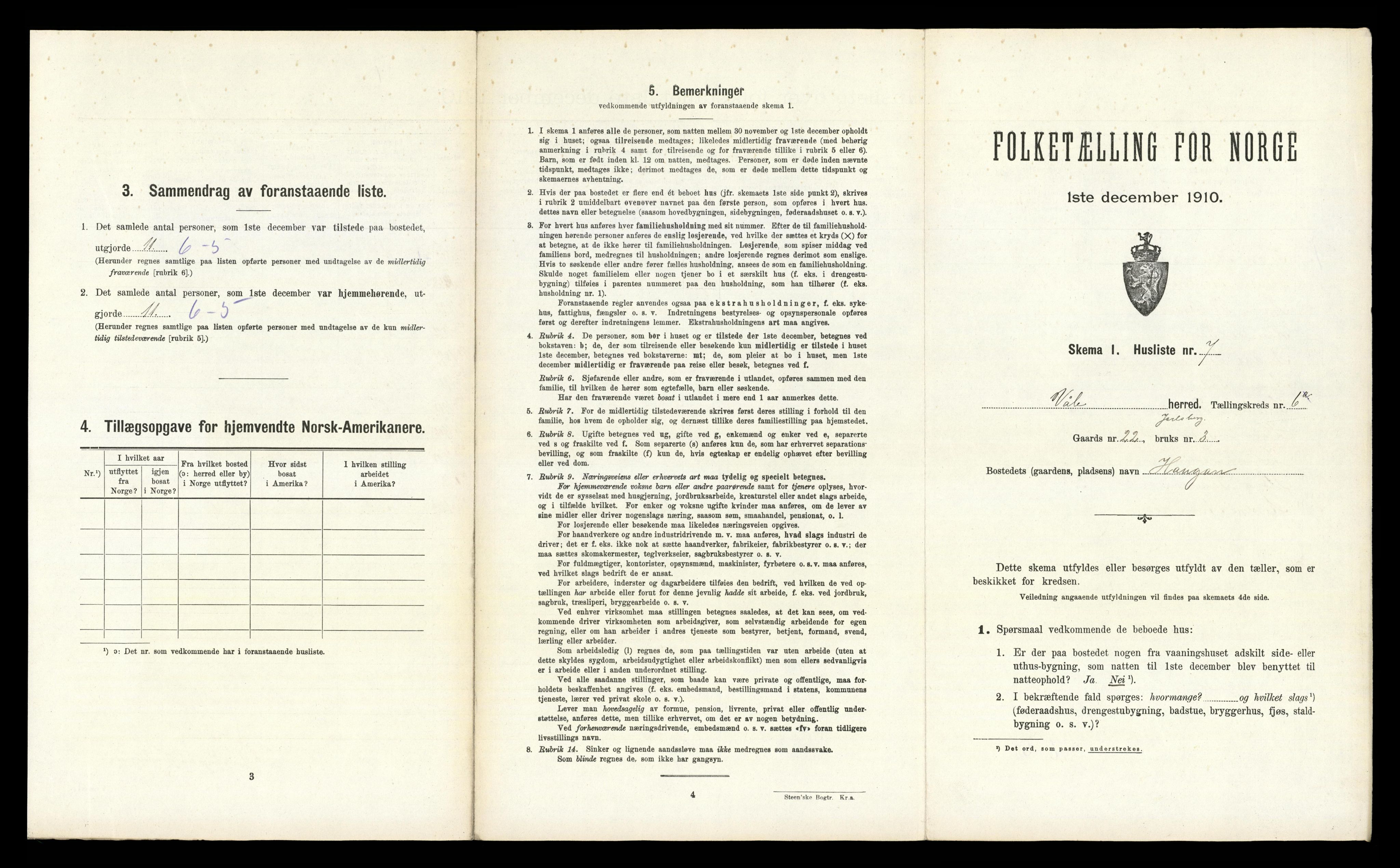 RA, 1910 census for Våle, 1910, p. 744