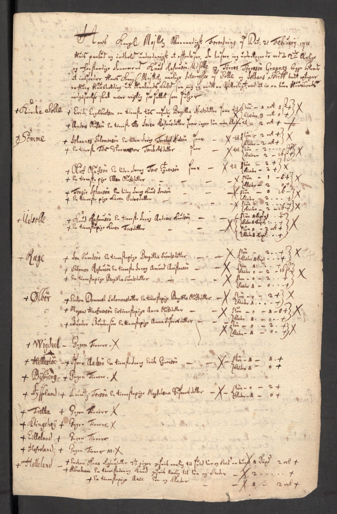 Rentekammeret inntil 1814, Reviderte regnskaper, Fogderegnskap, RA/EA-4092/R46/L2735: Fogderegnskap Jæren og Dalane, 1711, p. 354