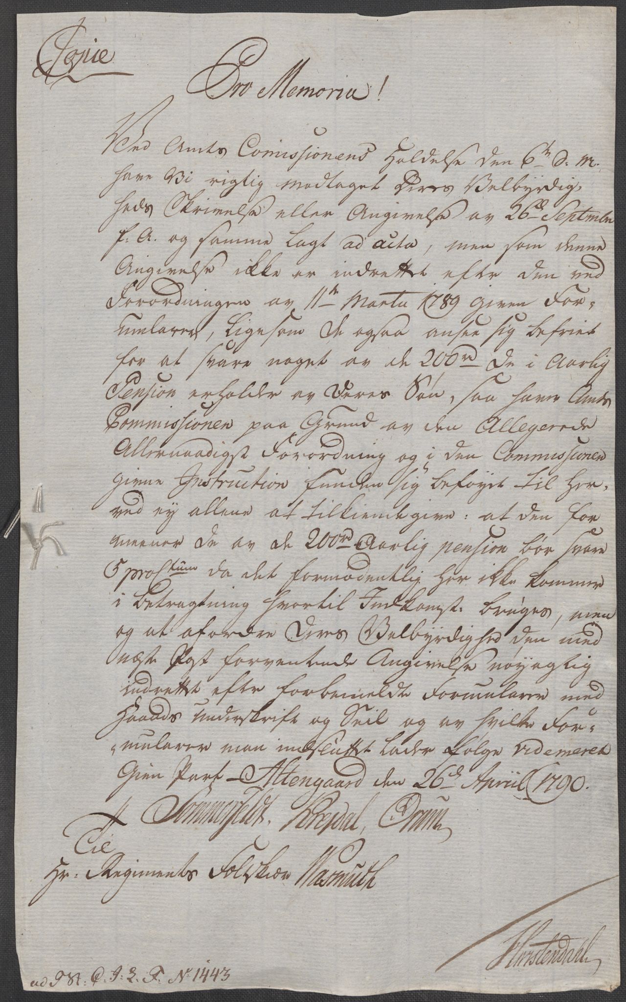 Rentekammeret inntil 1814, Reviderte regnskaper, Mindre regnskaper, RA/EA-4068/Rf/Rfe/L0042:  Senja og Troms fogderi, 1789, p. 9
