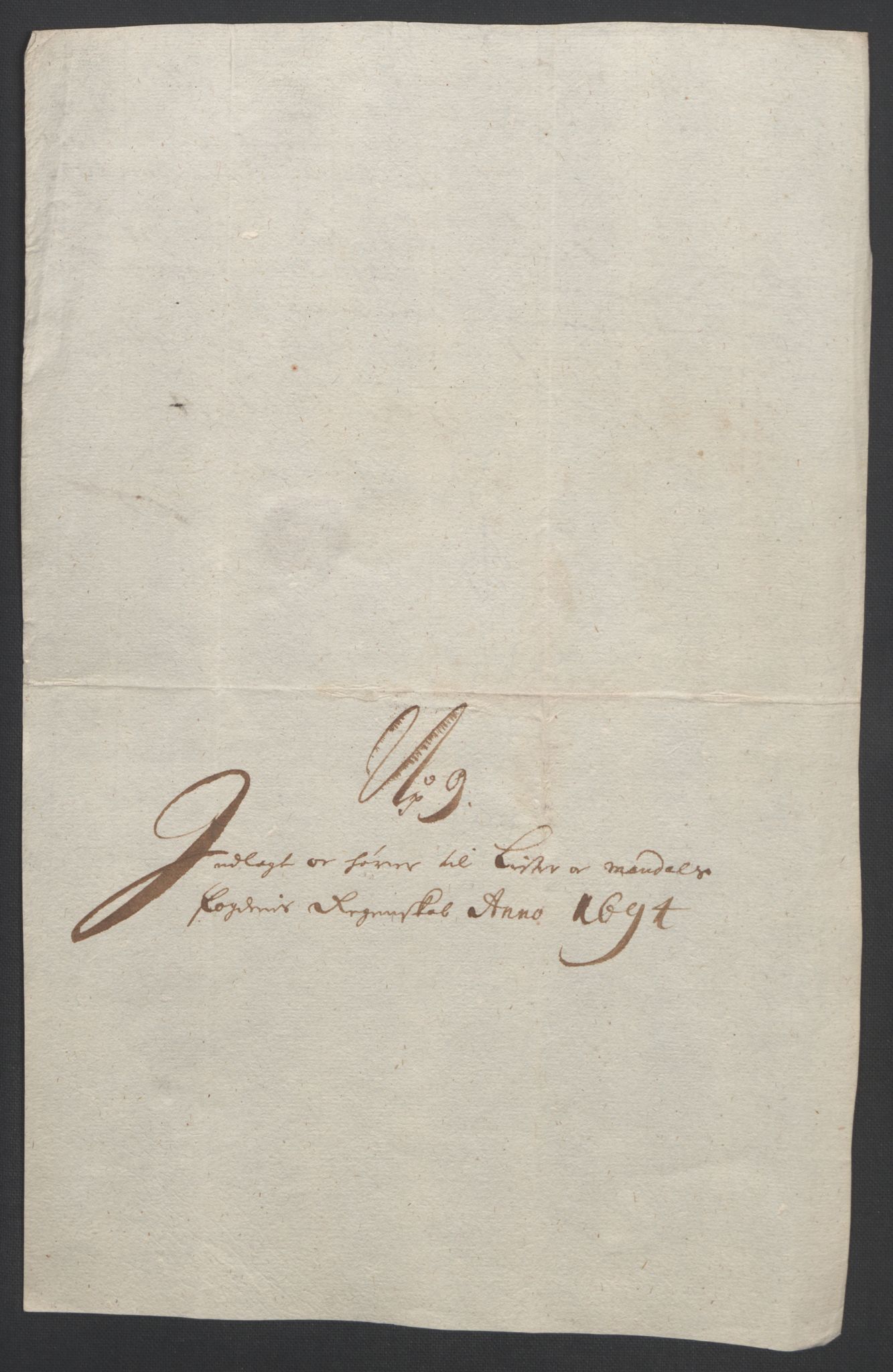 Rentekammeret inntil 1814, Reviderte regnskaper, Fogderegnskap, AV/RA-EA-4092/R43/L2545: Fogderegnskap Lista og Mandal, 1694-1695, p. 190