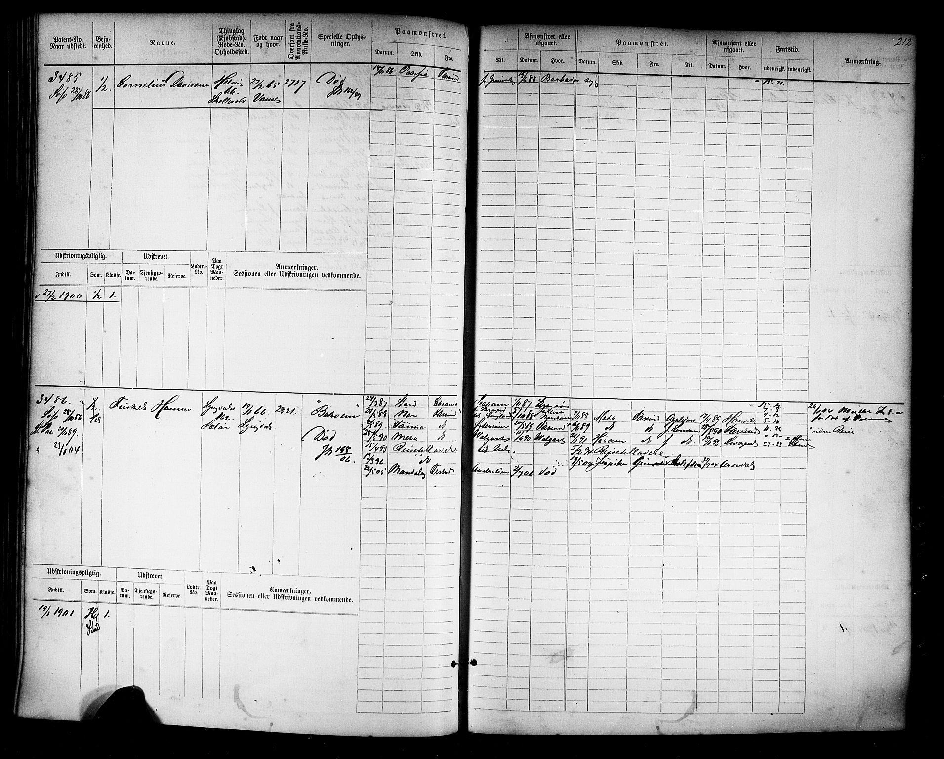 Farsund mønstringskrets, AV/SAK-2031-0017/F/Fb/L0019: Hovedrulle nr 3067-3832, Z-11, 1882-1922, p. 216