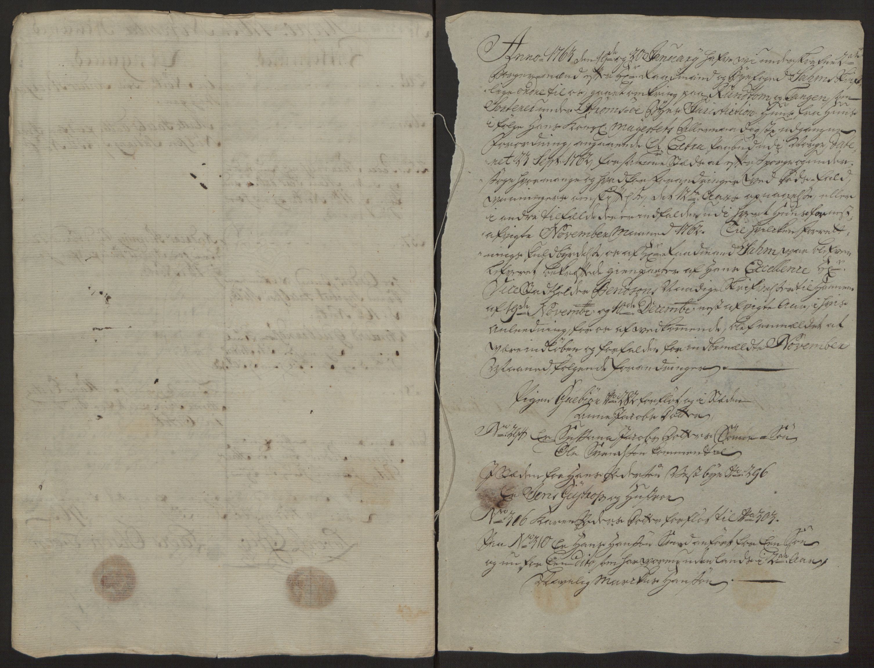 Rentekammeret inntil 1814, Reviderte regnskaper, Byregnskaper, AV/RA-EA-4066/R/Rg/L0144/0001: [G4] Kontribusjonsregnskap / Ekstraskatt, 1762-1767, p. 51