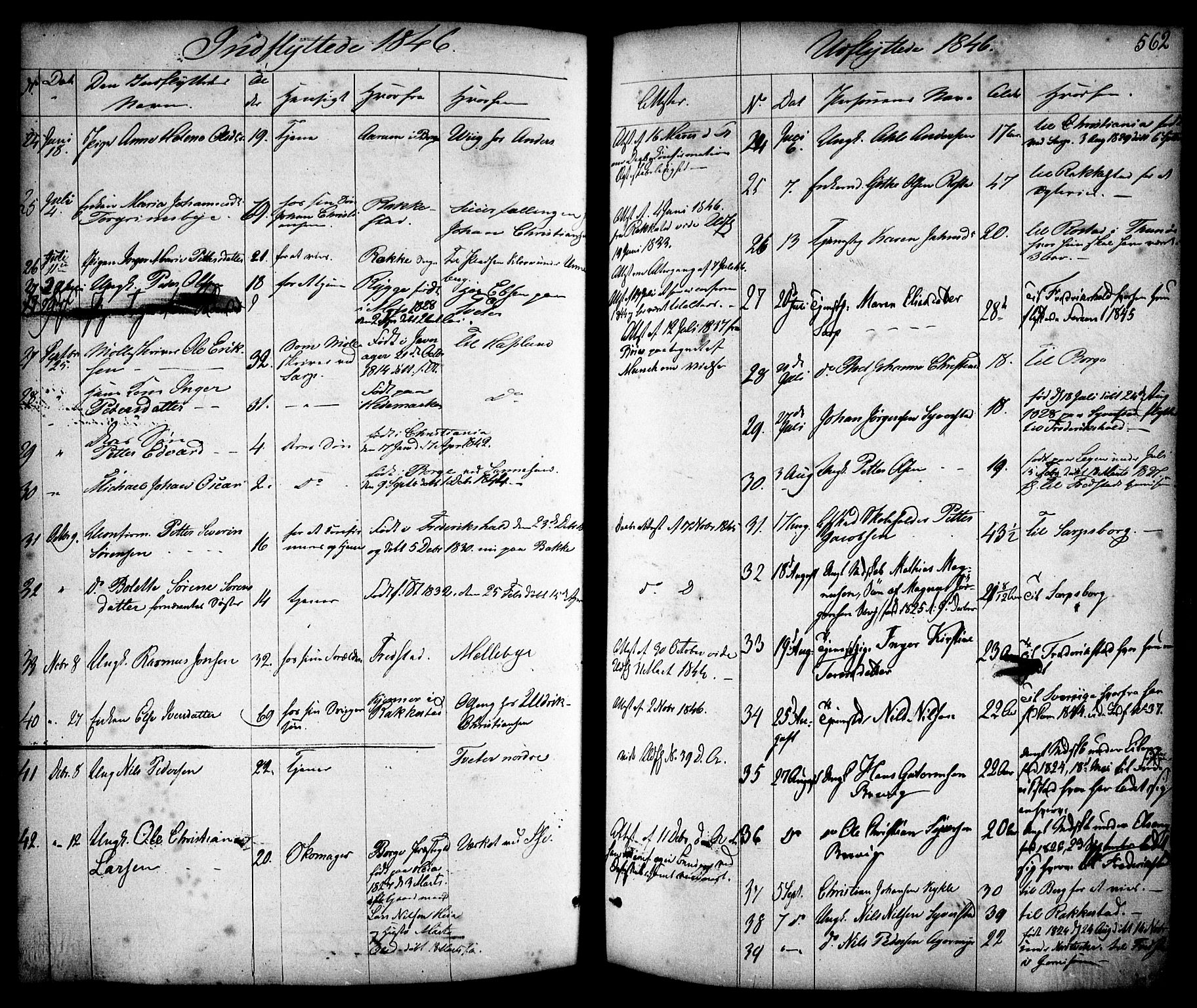 Skjeberg prestekontor Kirkebøker, AV/SAO-A-10923/F/Fa/L0006: Parish register (official) no. I 6, 1846-1858, p. 562