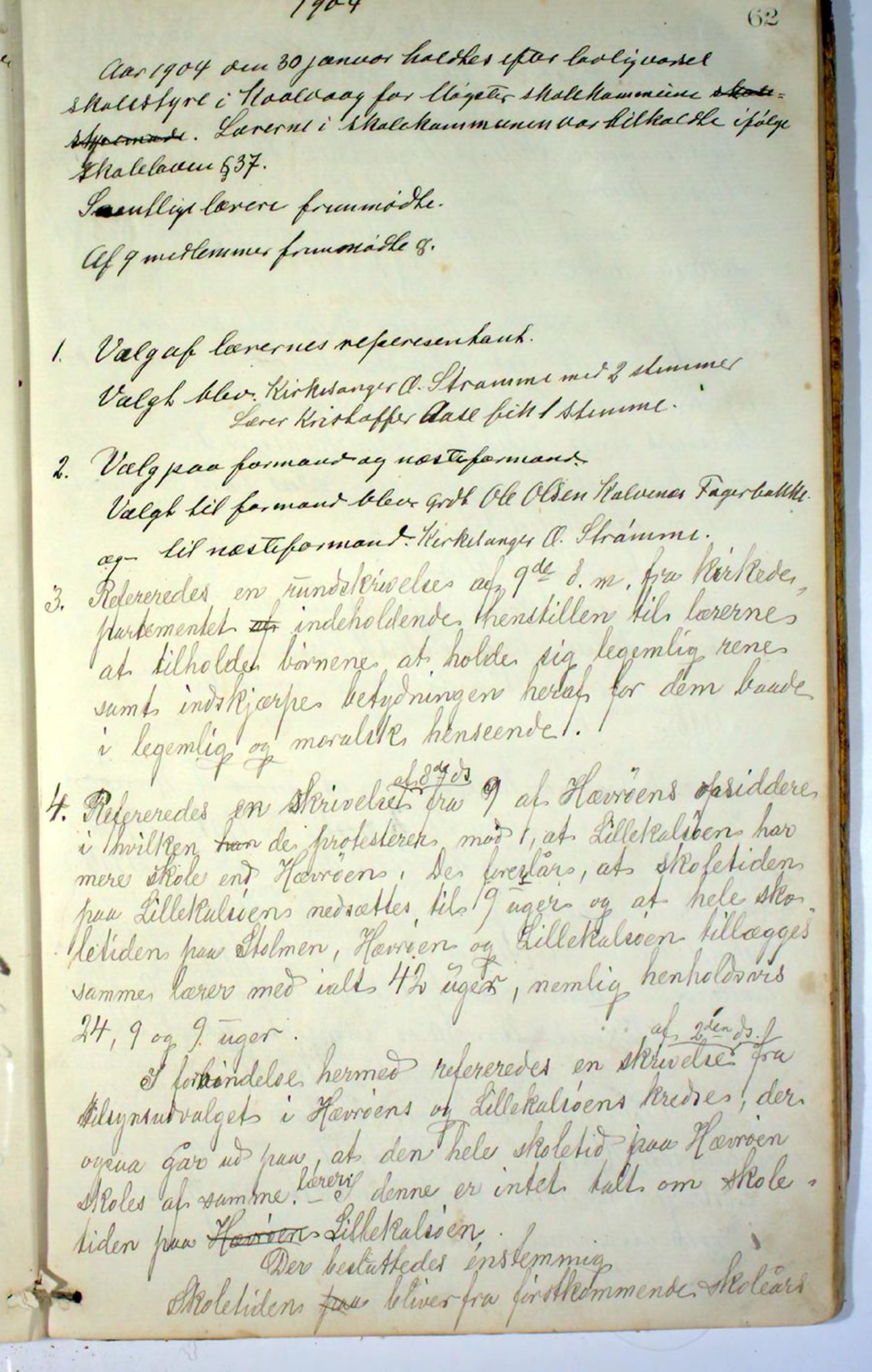 Austevoll kommune. Skulestyret, IKAH/1244-211/A/Aa/L0001: Møtebok for Møkster skulestyre, 1878-1910, p. 62a