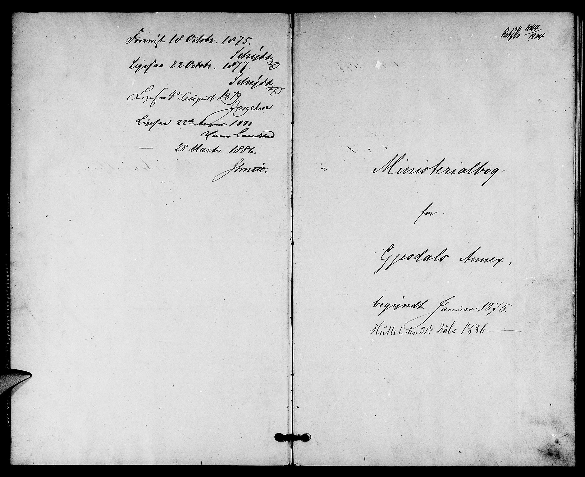 Lye sokneprestkontor, SAST/A-101794/001/30BB/L0005: Parish register (copy) no. B 5, 1875-1886