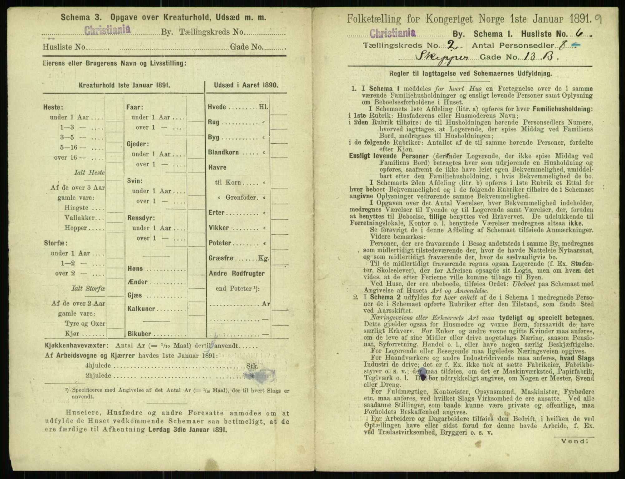 RA, 1891 census for 0301 Kristiania, 1891, p. 534