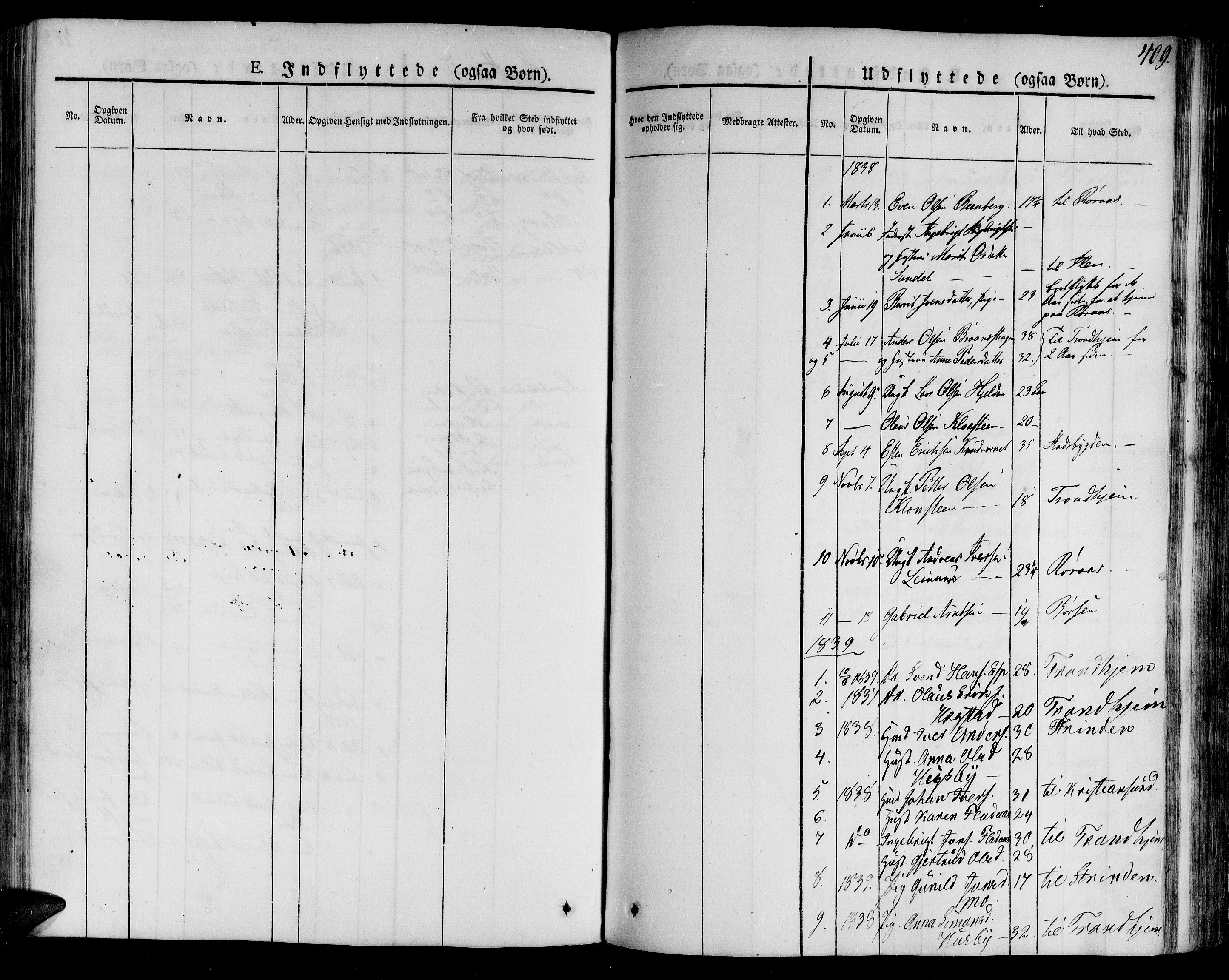 Ministerialprotokoller, klokkerbøker og fødselsregistre - Sør-Trøndelag, SAT/A-1456/691/L1071: Parish register (official) no. 691A05 /2, 1826-1841, p. 409