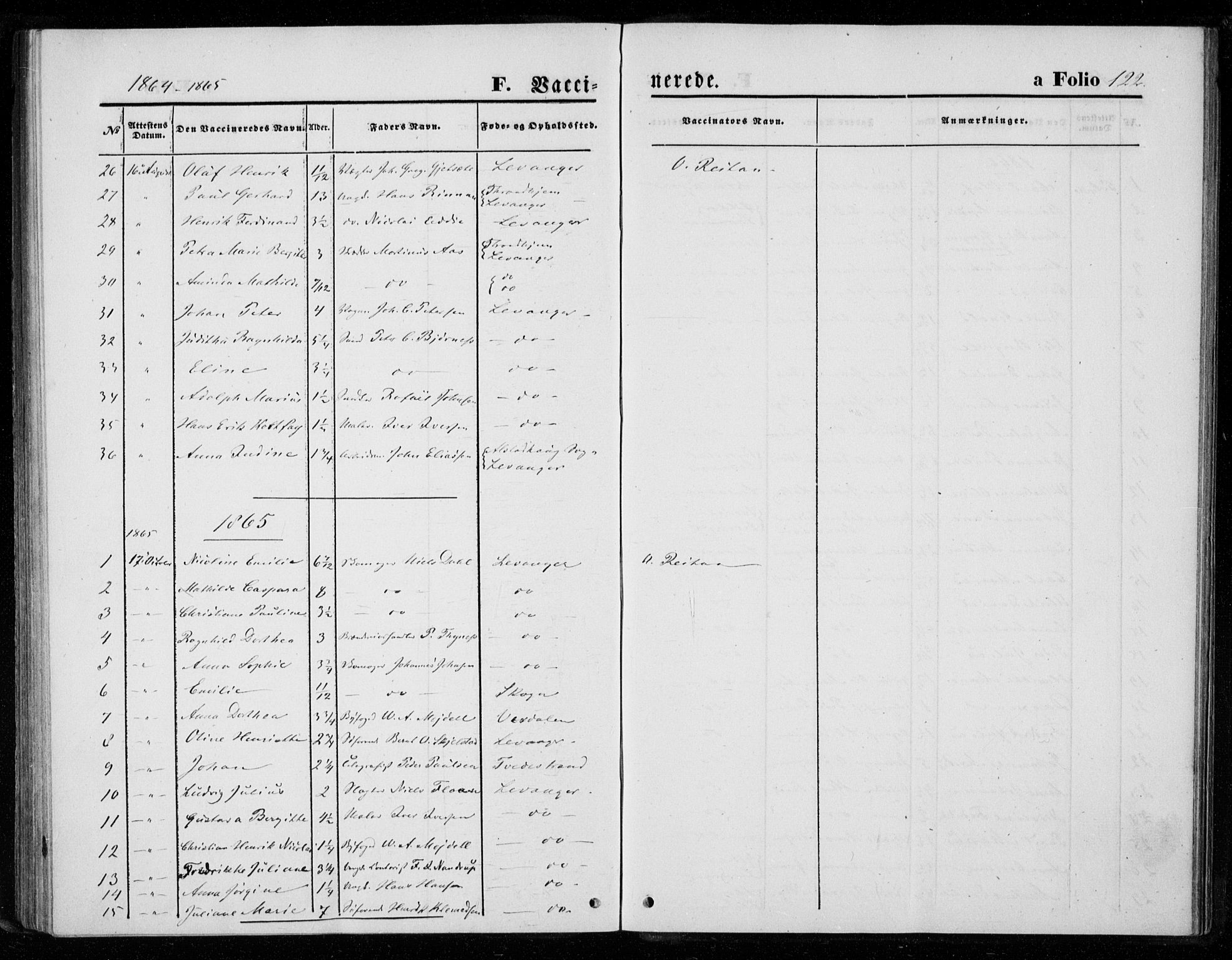 Ministerialprotokoller, klokkerbøker og fødselsregistre - Nord-Trøndelag, SAT/A-1458/720/L0186: Parish register (official) no. 720A03, 1864-1874, p. 122