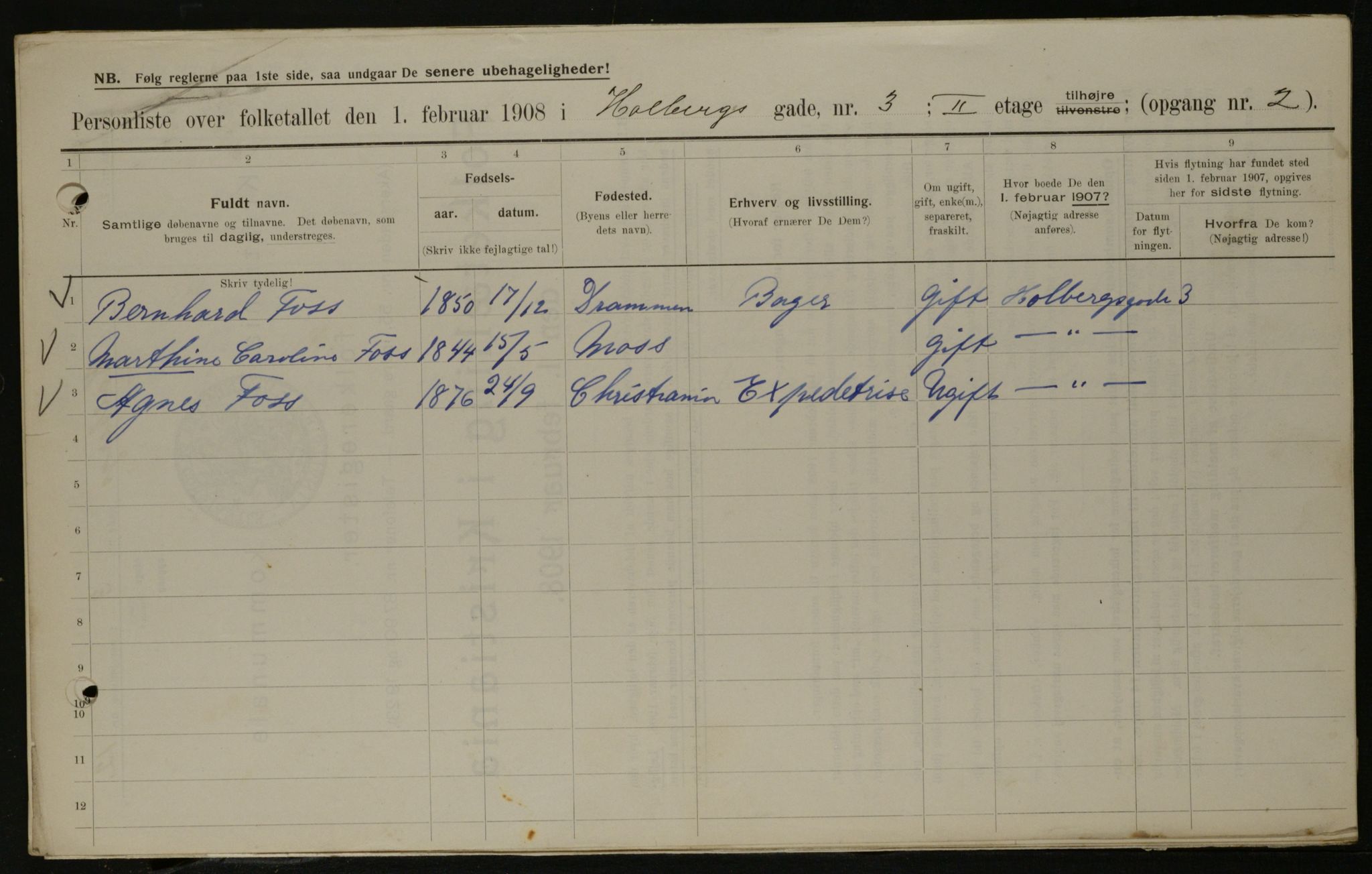 OBA, Municipal Census 1908 for Kristiania, 1908, p. 36214