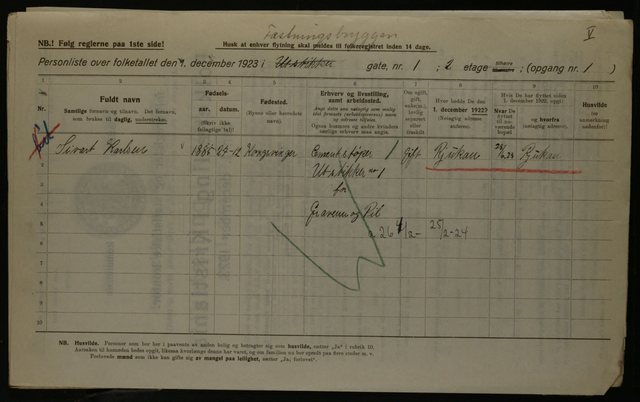 OBA, Municipal Census 1923 for Kristiania, 1923, p. 27268