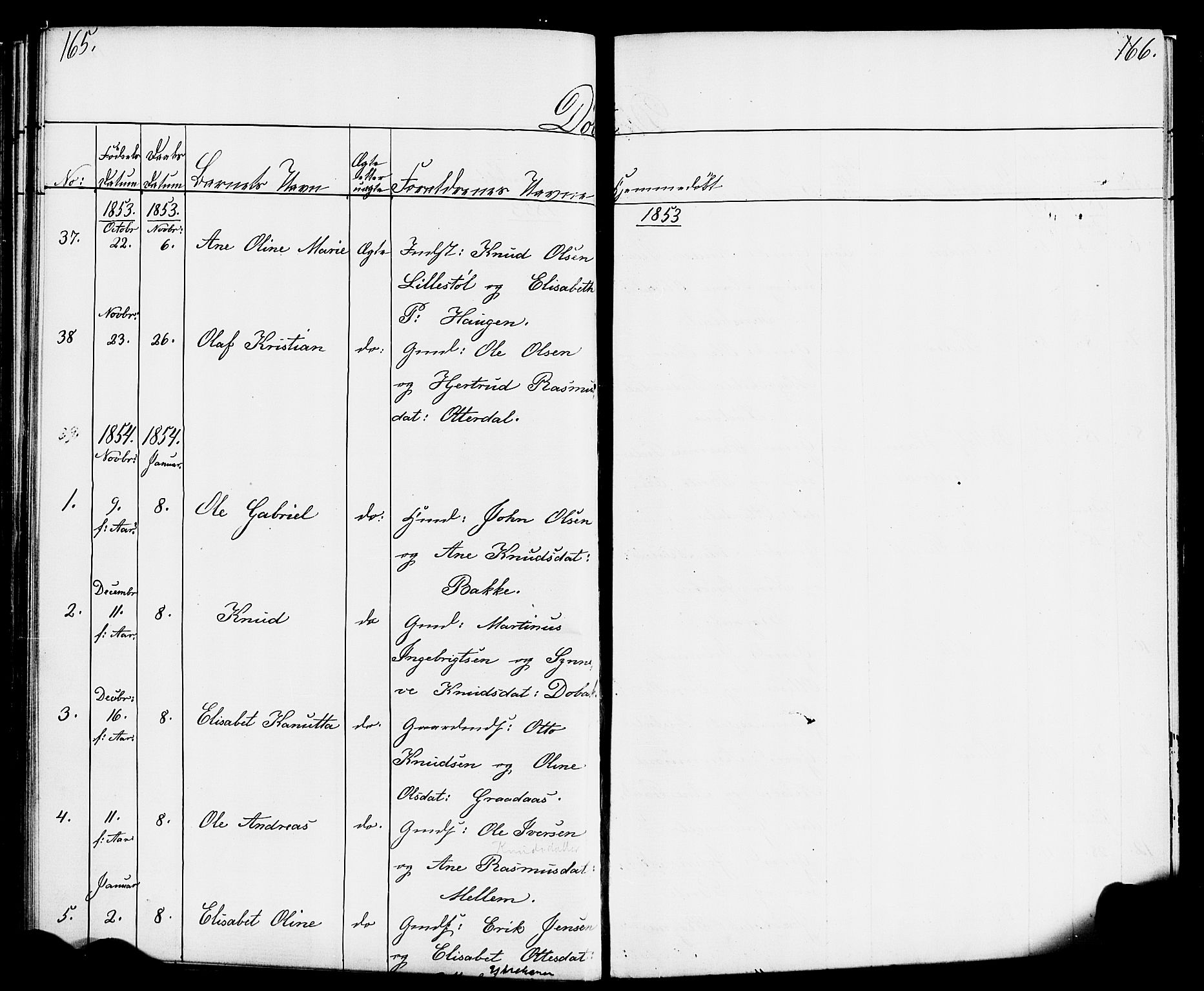 Hornindal sokneprestembete, SAB/A-82401/H/Haa/Haaa/L0001: Parish register (official) no. A 1, 1837-1866, p. 166-167