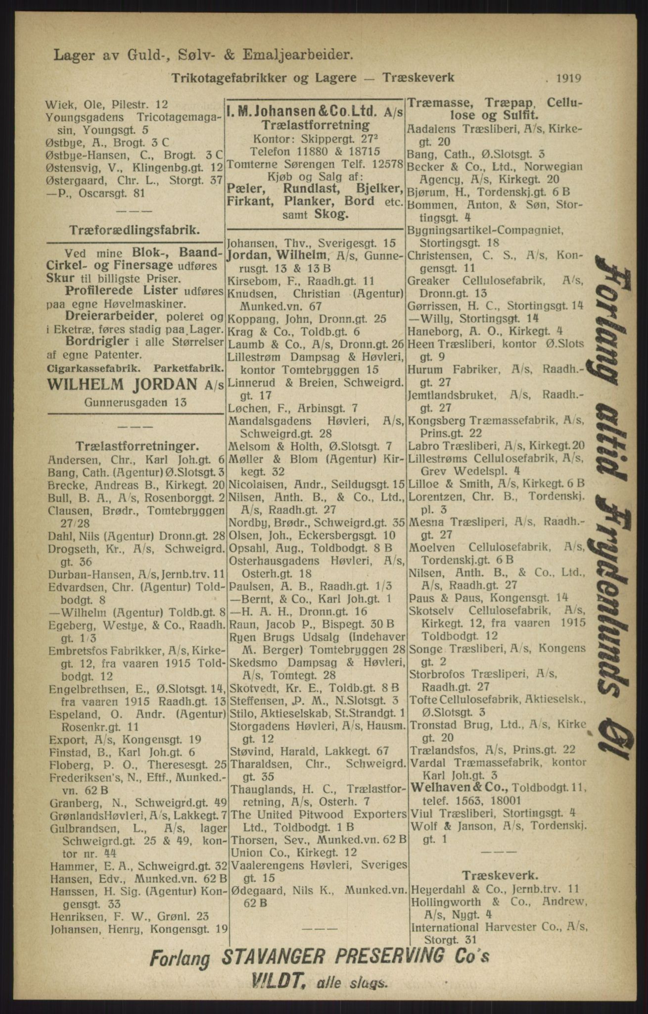 Kristiania/Oslo adressebok, PUBL/-, 1915, p. 1919