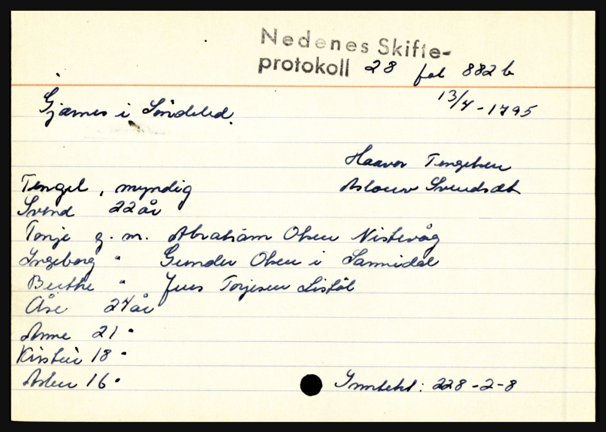 Nedenes sorenskriveri før 1824, AV/SAK-1221-0007/H, p. 9319