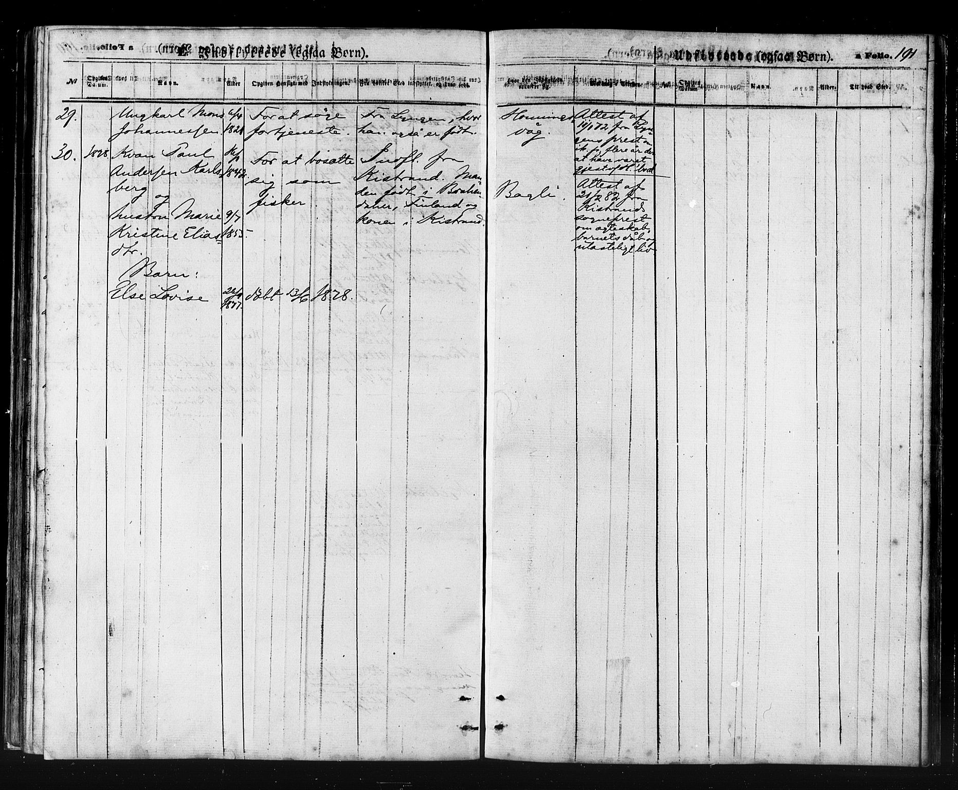Måsøy sokneprestkontor, SATØ/S-1348/H/Ha/L0006kirke: Parish register (official) no. 6, 1861-1886, p. 191