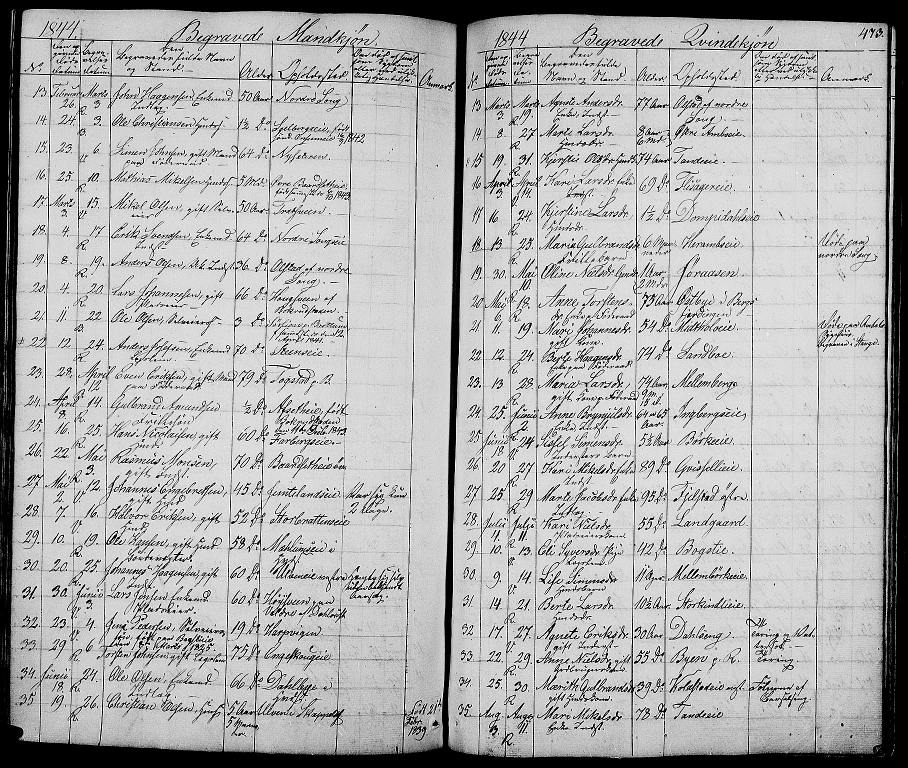 Ringsaker prestekontor, SAH/PREST-014/L/La/L0005: Parish register (copy) no. 5, 1839-1850, p. 473