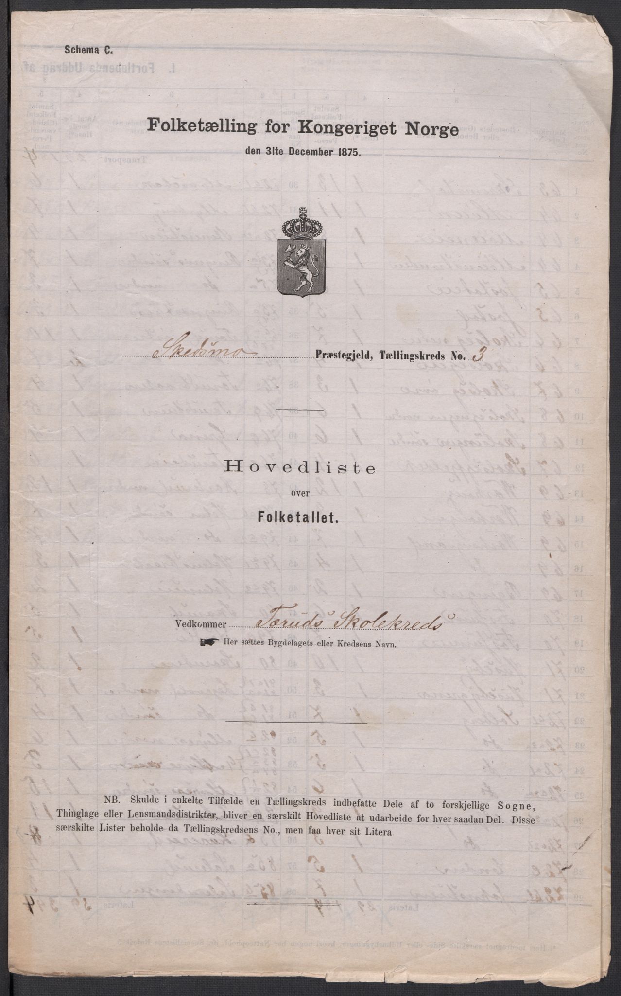 RA, 1875 census for 0231P Skedsmo, 1875, p. 11