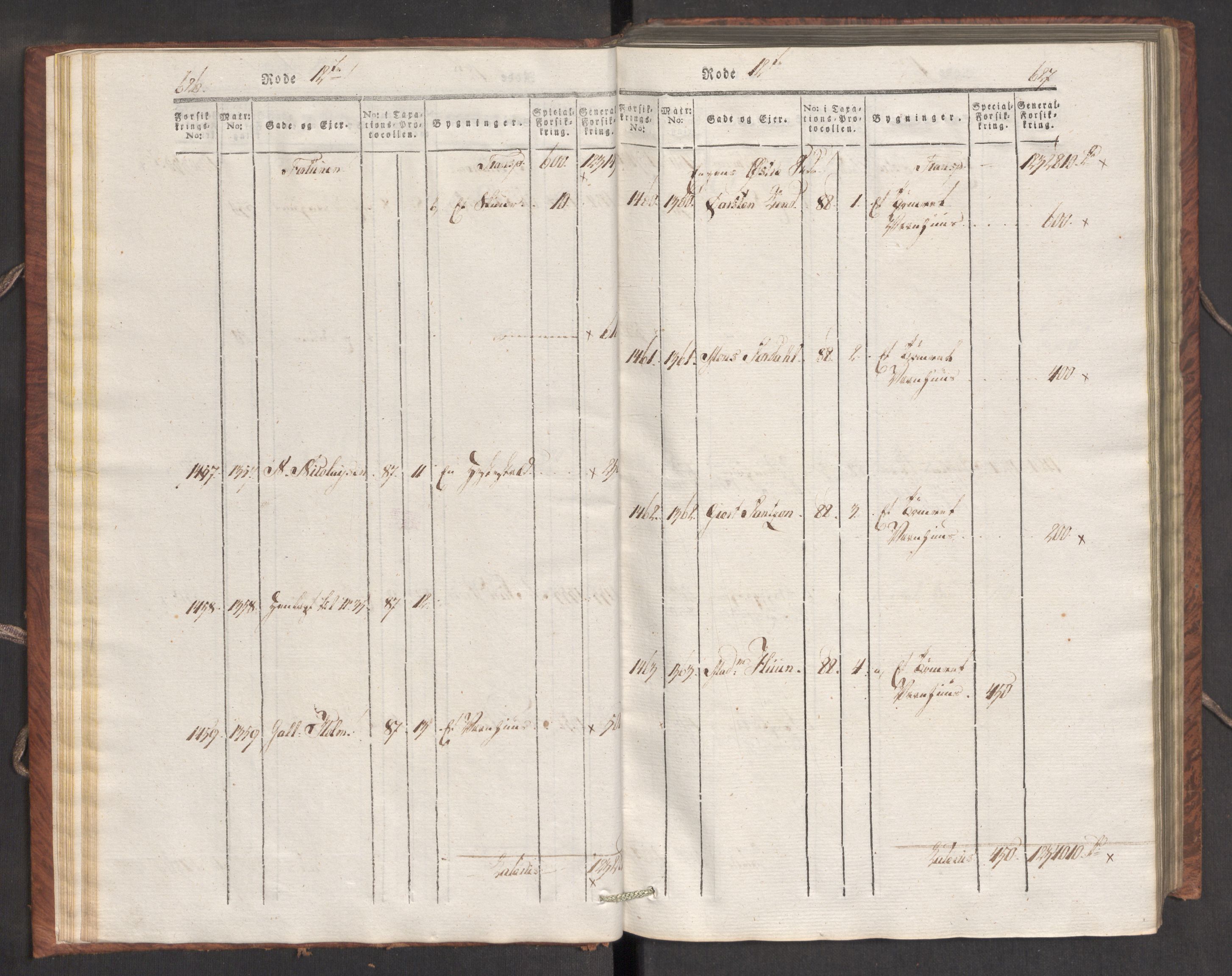 Kommersekollegiet, Brannforsikringskontoret 1767-1814, AV/RA-EA-5458/F/Fa/L0007/0002: Bergen / Branntakstprotokoll, 1807-1817, p. 626-627