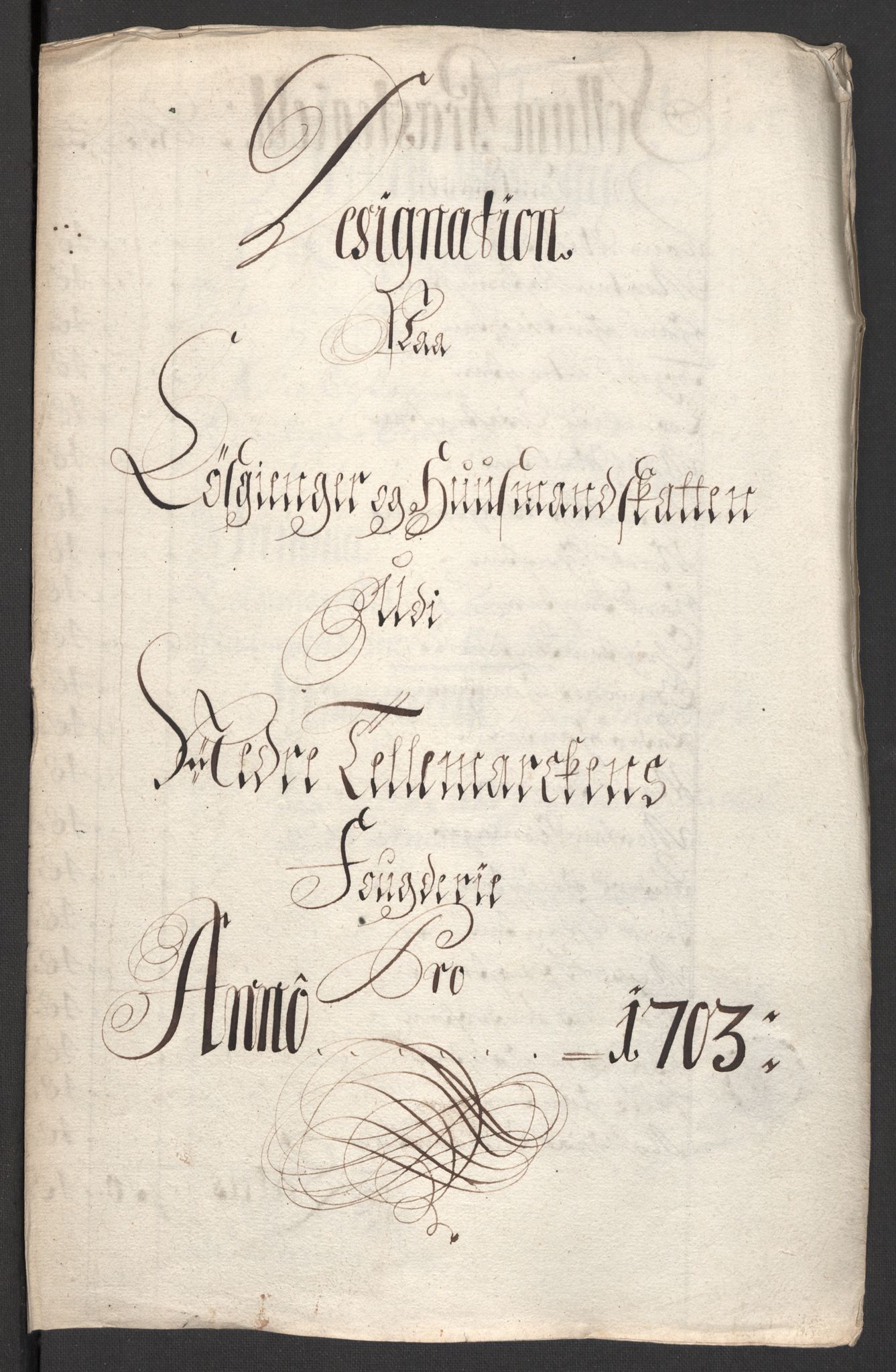 Rentekammeret inntil 1814, Reviderte regnskaper, Fogderegnskap, RA/EA-4092/R36/L2109: Fogderegnskap Øvre og Nedre Telemark og Bamble, 1703, p. 13